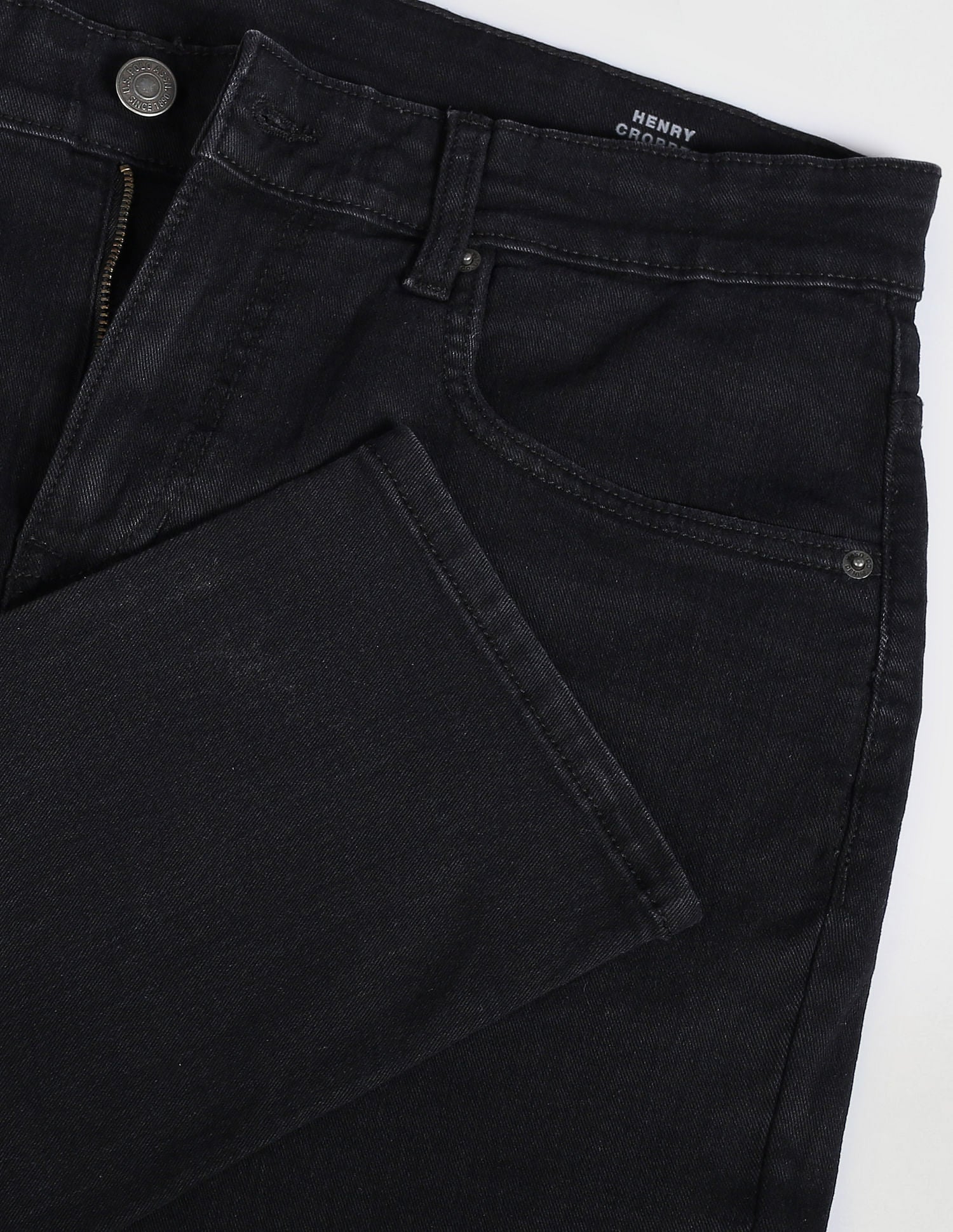 Henry Cropped Fit Black Jeans Black - U.S. Polo Assn. India | Large
