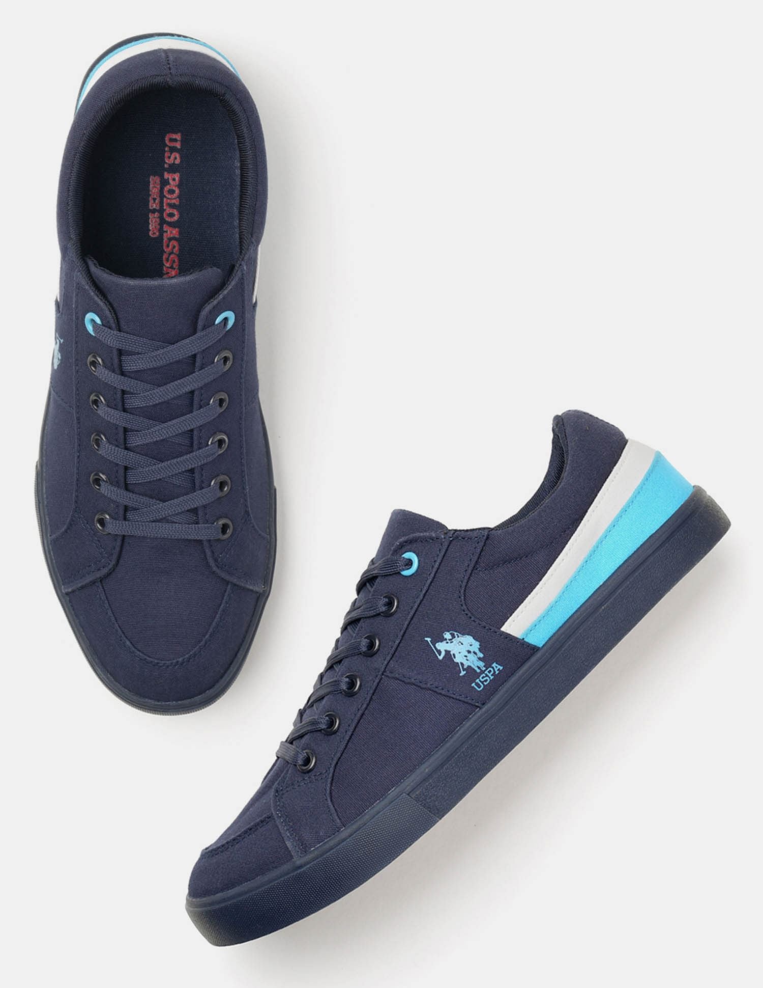 Men Clarkin 4.0 Colour Blocked Sneakers Blue - U.S. Polo Assn. India | Large