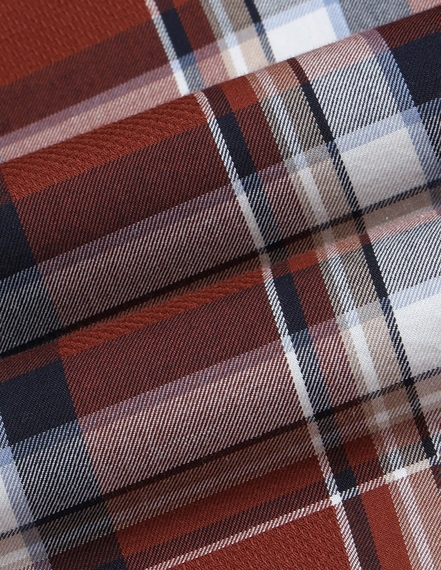 Twill Plaid Checked Shirt Brown - U.S. Polo Assn. India | Large