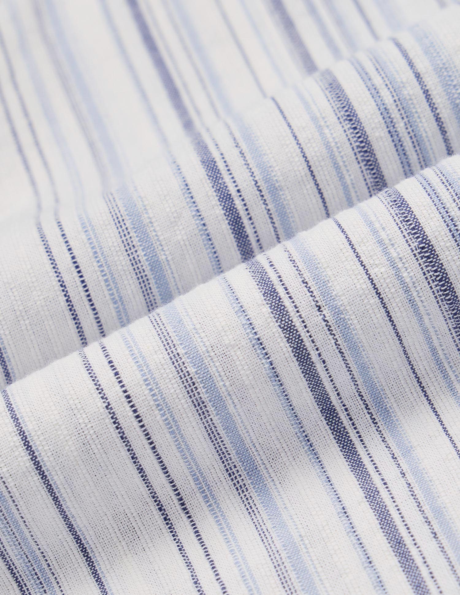 Vertical Striped Pure Cotton Shirt Blue - U.S. POLO ASSN. | Large