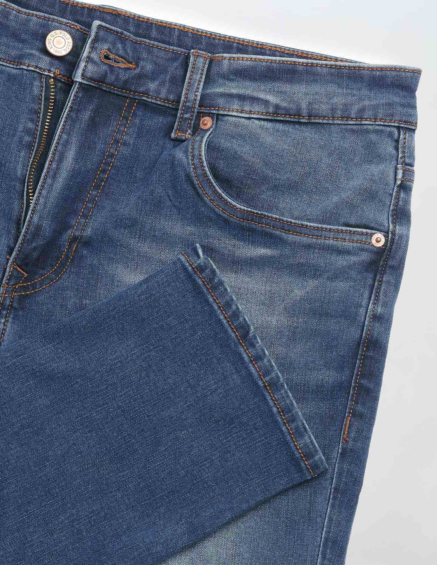 Brandon Slim Tapered Fit Blue Jeans Dark Indigo - U.S. POLO ASSN. | Large