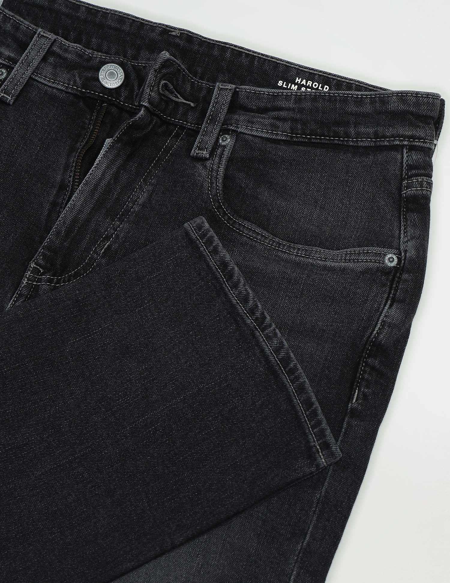 Harold Slim Straight Fit Grey Jeans Grey - U.S. POLO ASSN. | Large