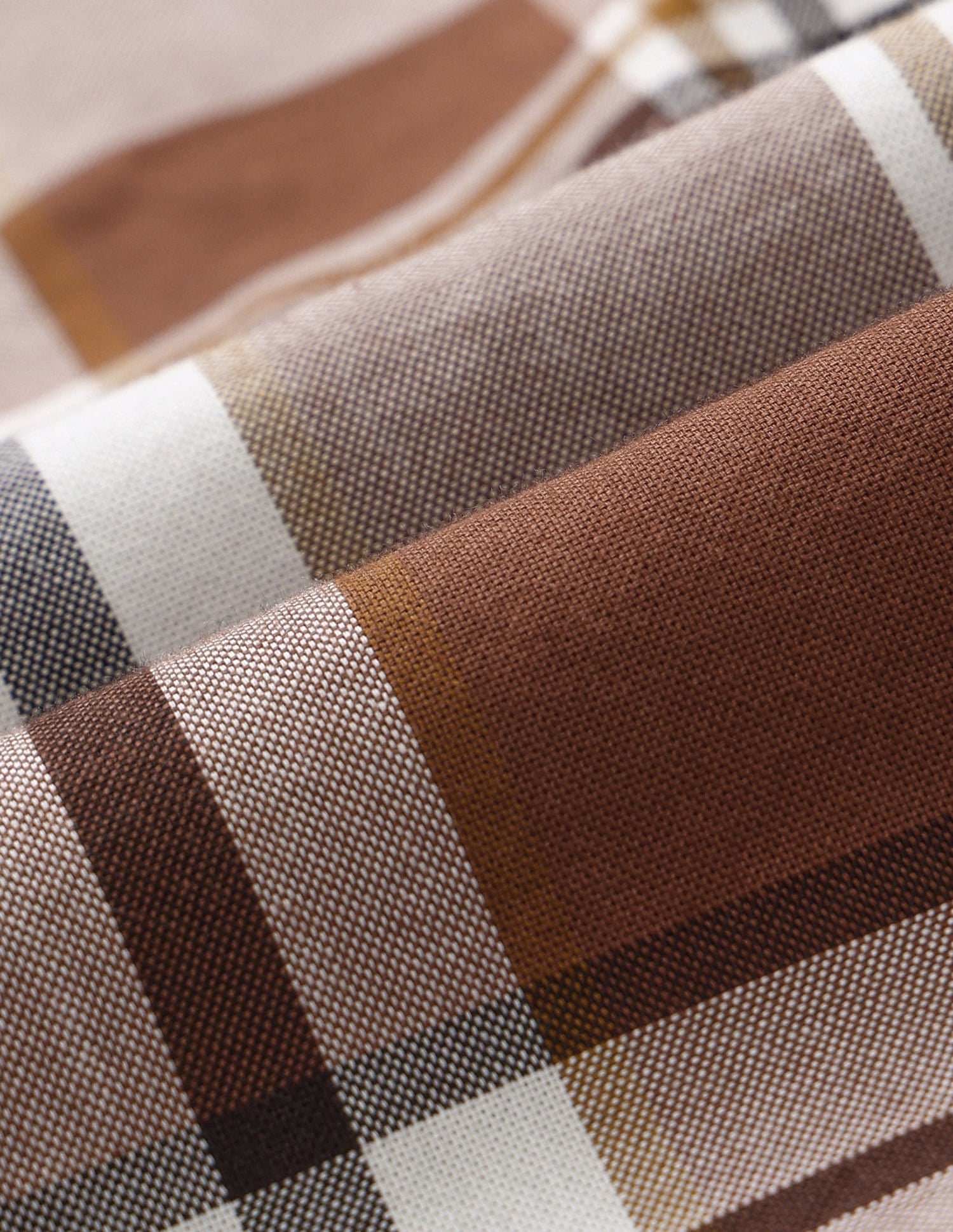 Tailored Fit Dobby Checked Shirt Rust - U.S. POLO ASSN. | Large