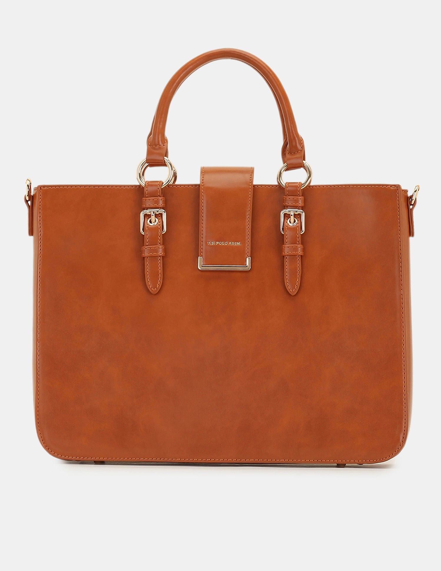 Women Bianca Tote Bag with Detachable strap sling Tan - U.S. POLO ASSN. | Large