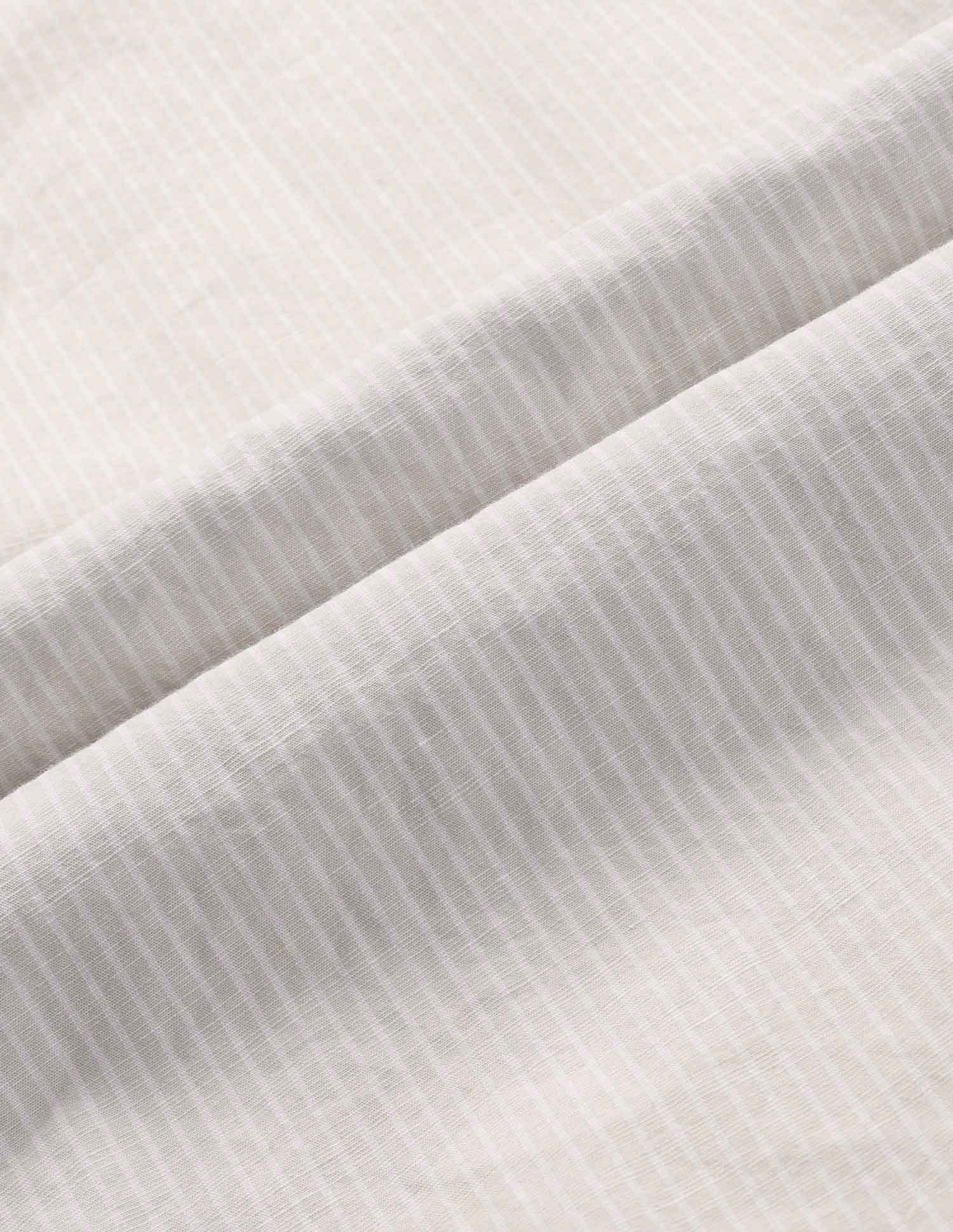 Vertical Striped Tailored Fit Shirt Beige - U.S. Polo Assn. India | Large