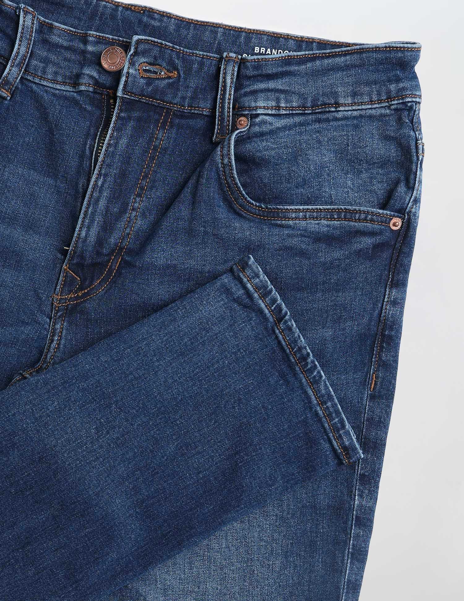 Brandon Slim-Tapered Fit Blue Jeans Light Indigo - U.S. POLO ASSN. | Large