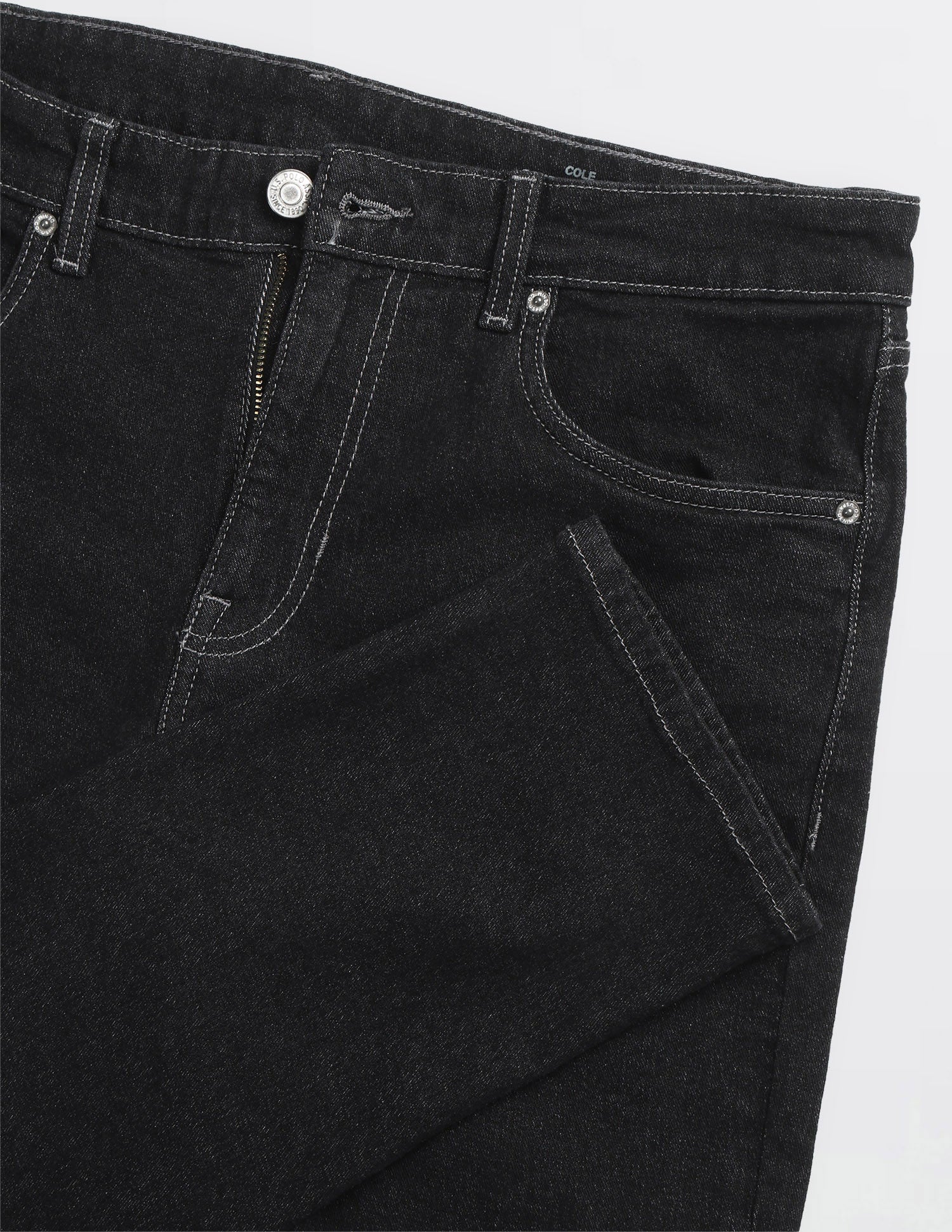 Cole Comfort Cropped Fit Black Jeans Black - U.S. Polo Assn. India | Large
