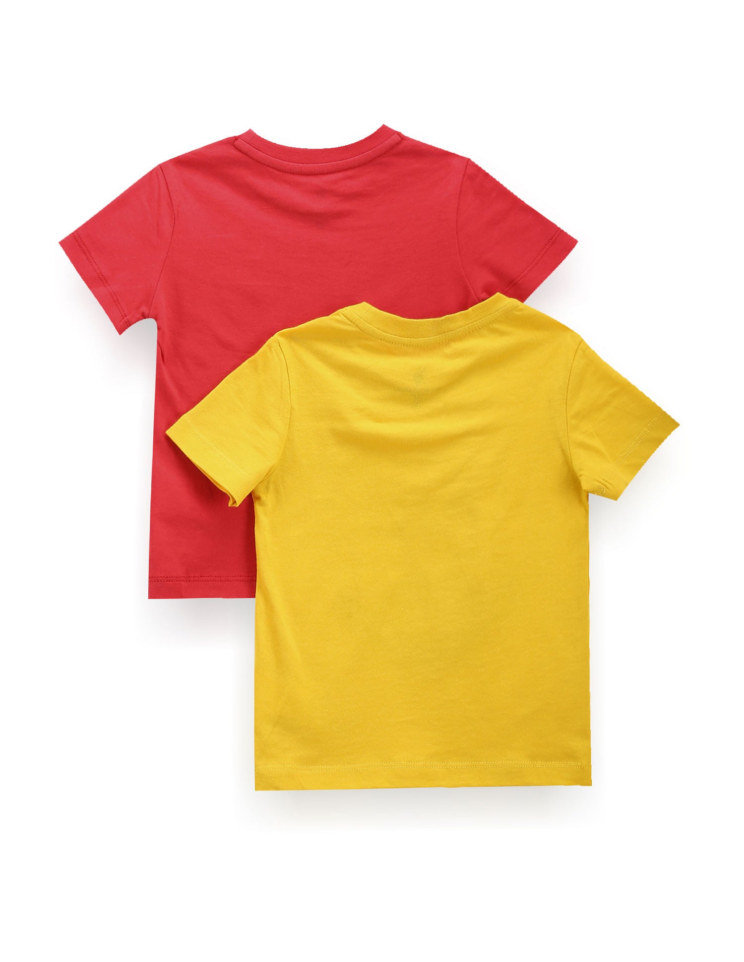 Boys Pure Cotton T-Shirt - Pack Of 2 Yellow and Red - U.S. POLO ASSN. | Large
