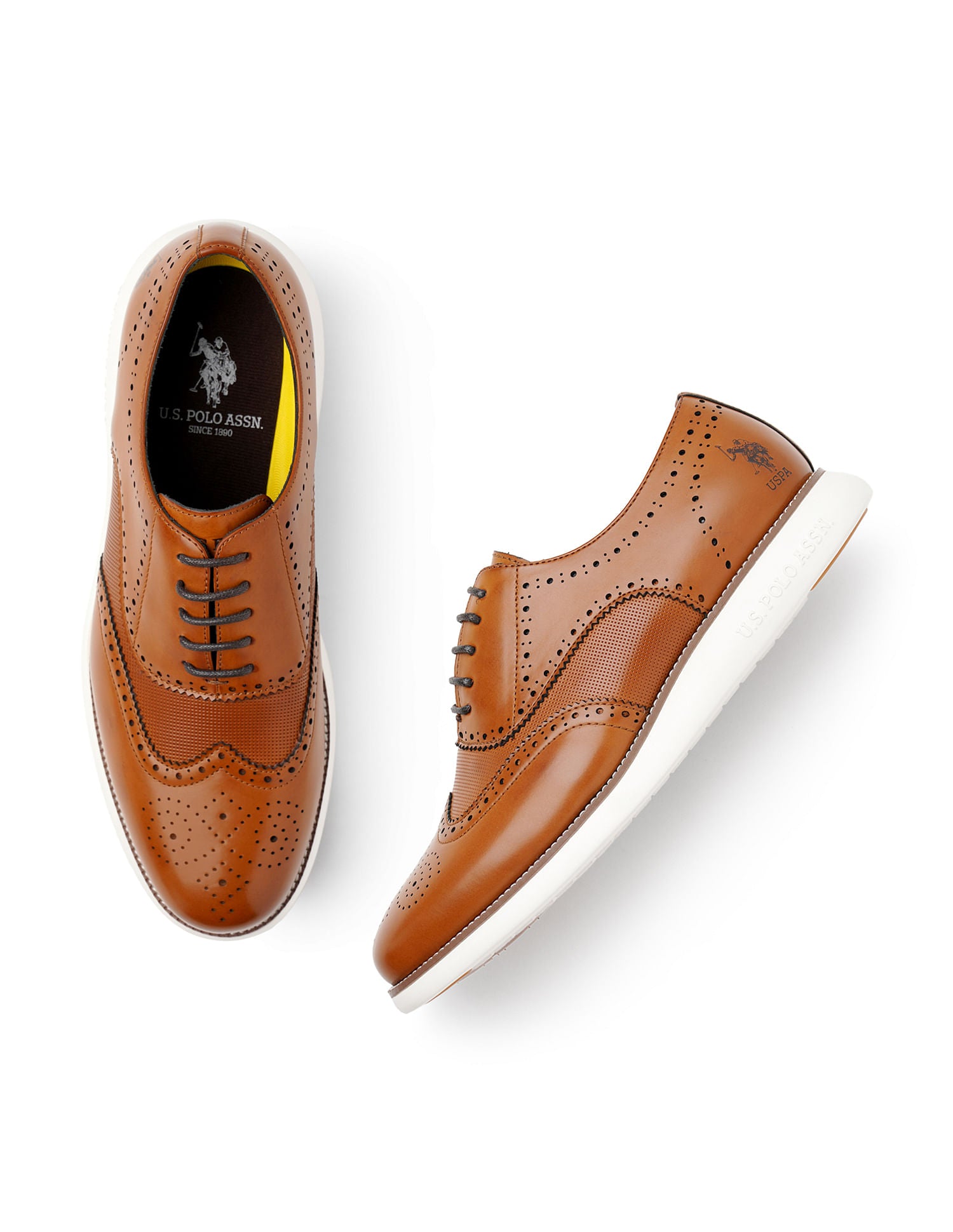 Men Marco Tan Work Casuals Lace Up Shoes Brown - U.S. Polo Assn. India | Large