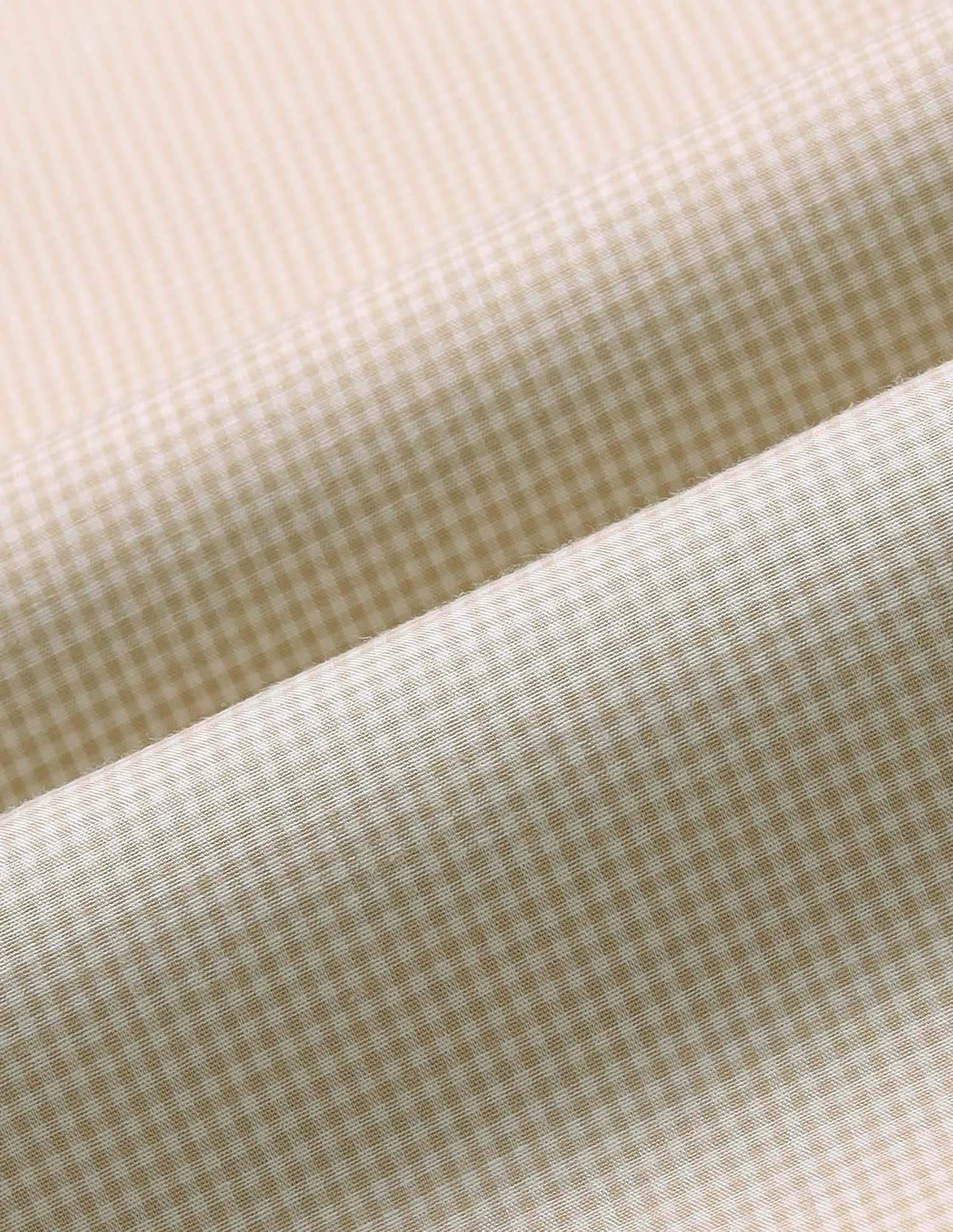 Micro Checked Tailored Fit Shirt Beige - U.S. Polo Assn. India | Large
