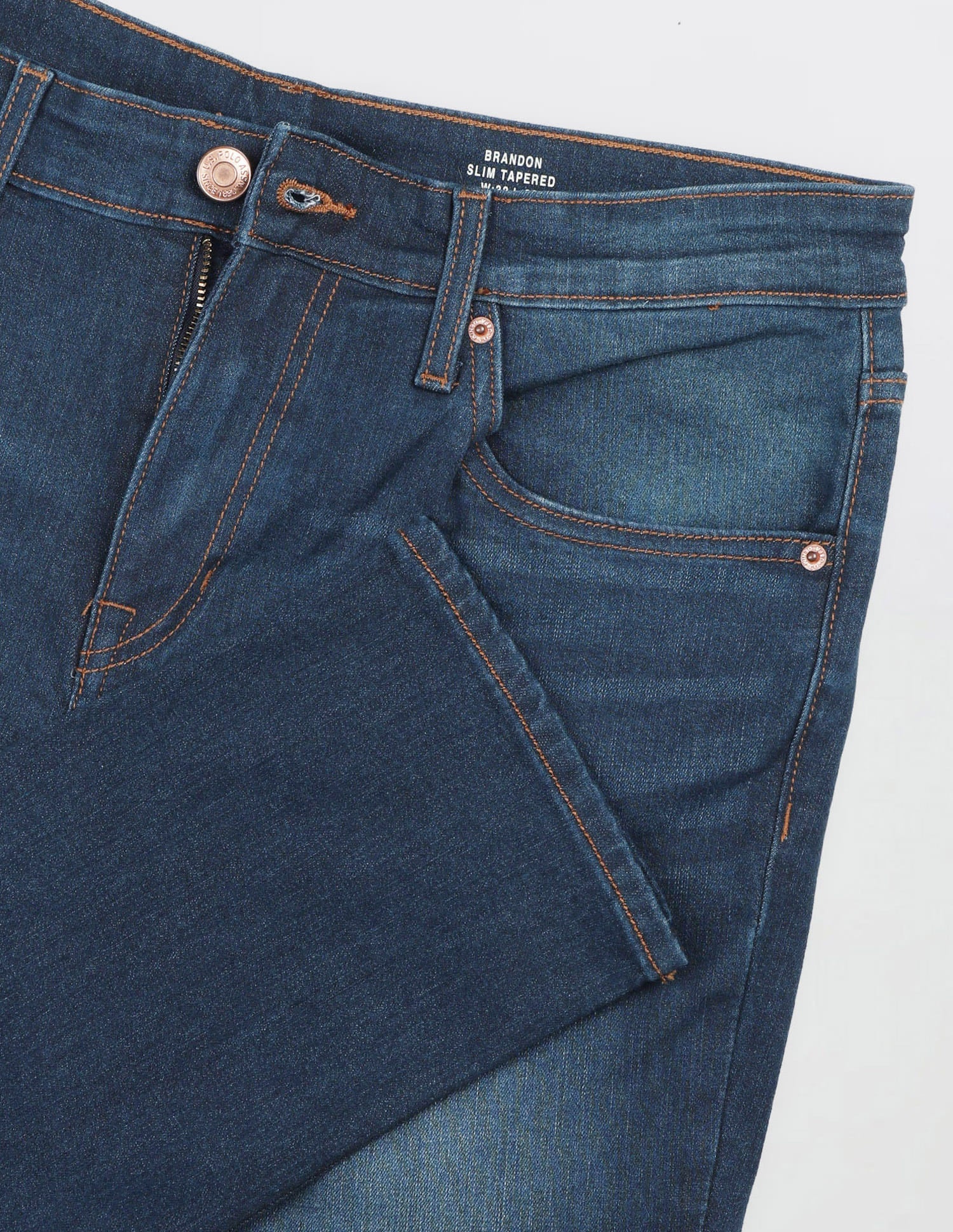 Solid Slim Fit Jeans Blue - U.S. Polo Assn. India | Large