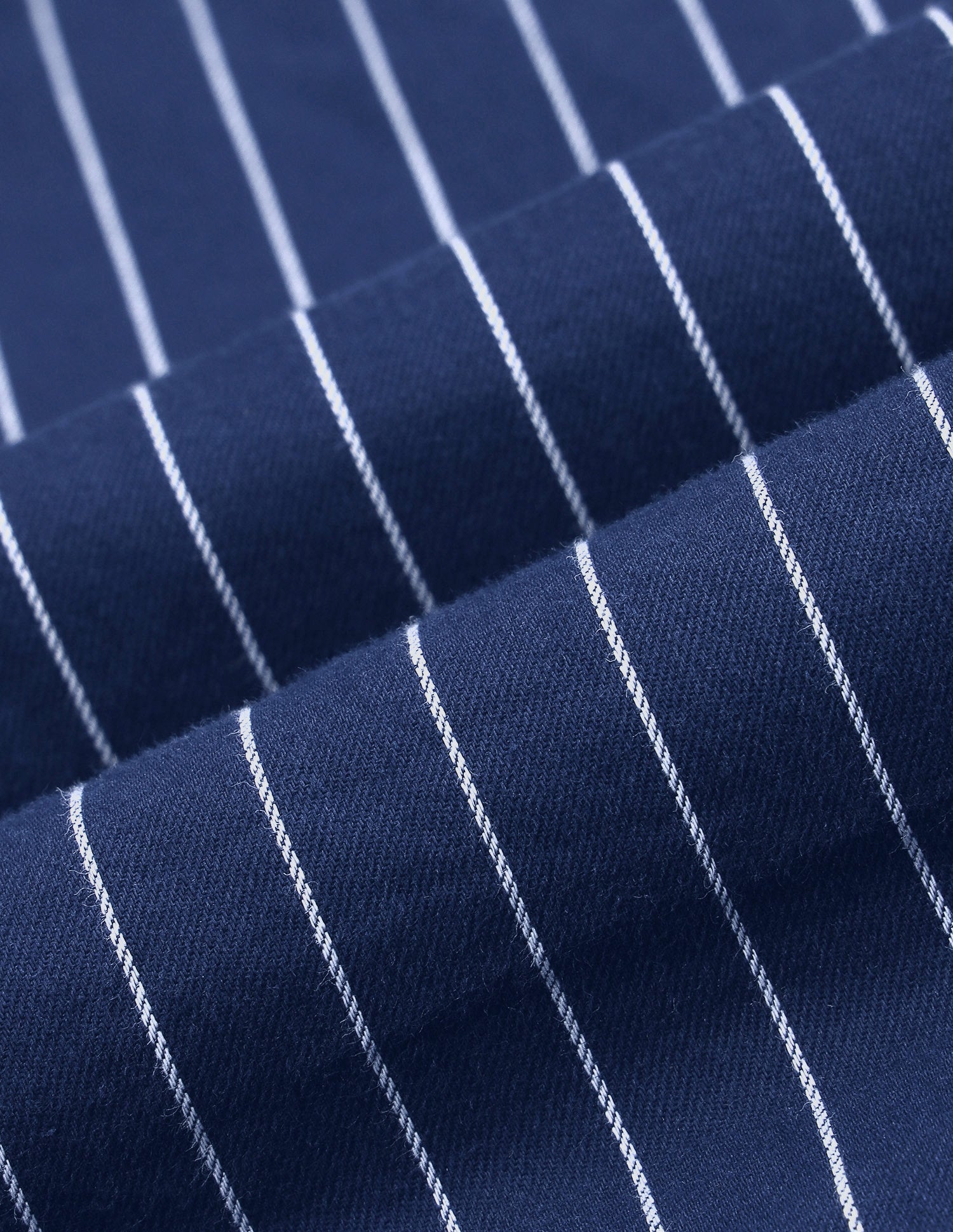 Vertical Striped Twill Shirt Dark Blue - U.S. Polo Assn. India | Large