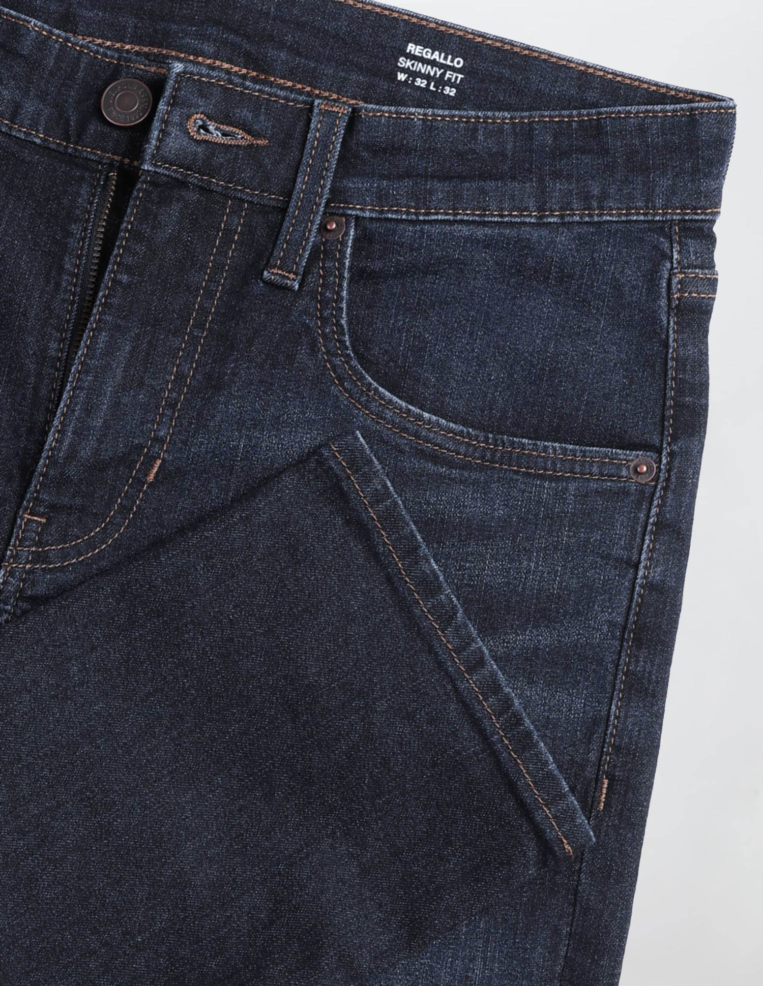 Regallo Skinny Fit Blue Jeans Dark Wash - U.S. POLO ASSN. | Large