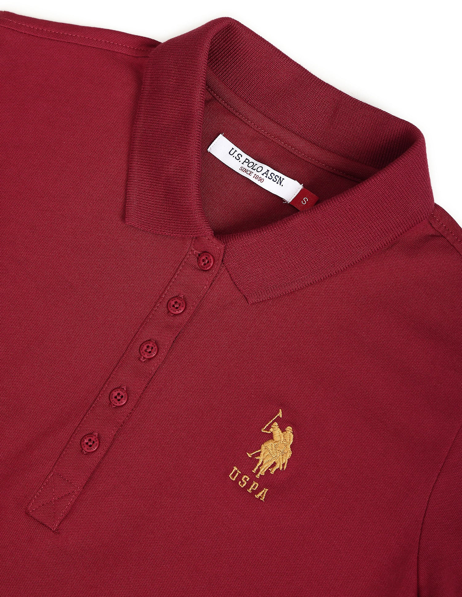 Solid Slim Polo Shirt Wine - U.S. POLO ASSN. | Large