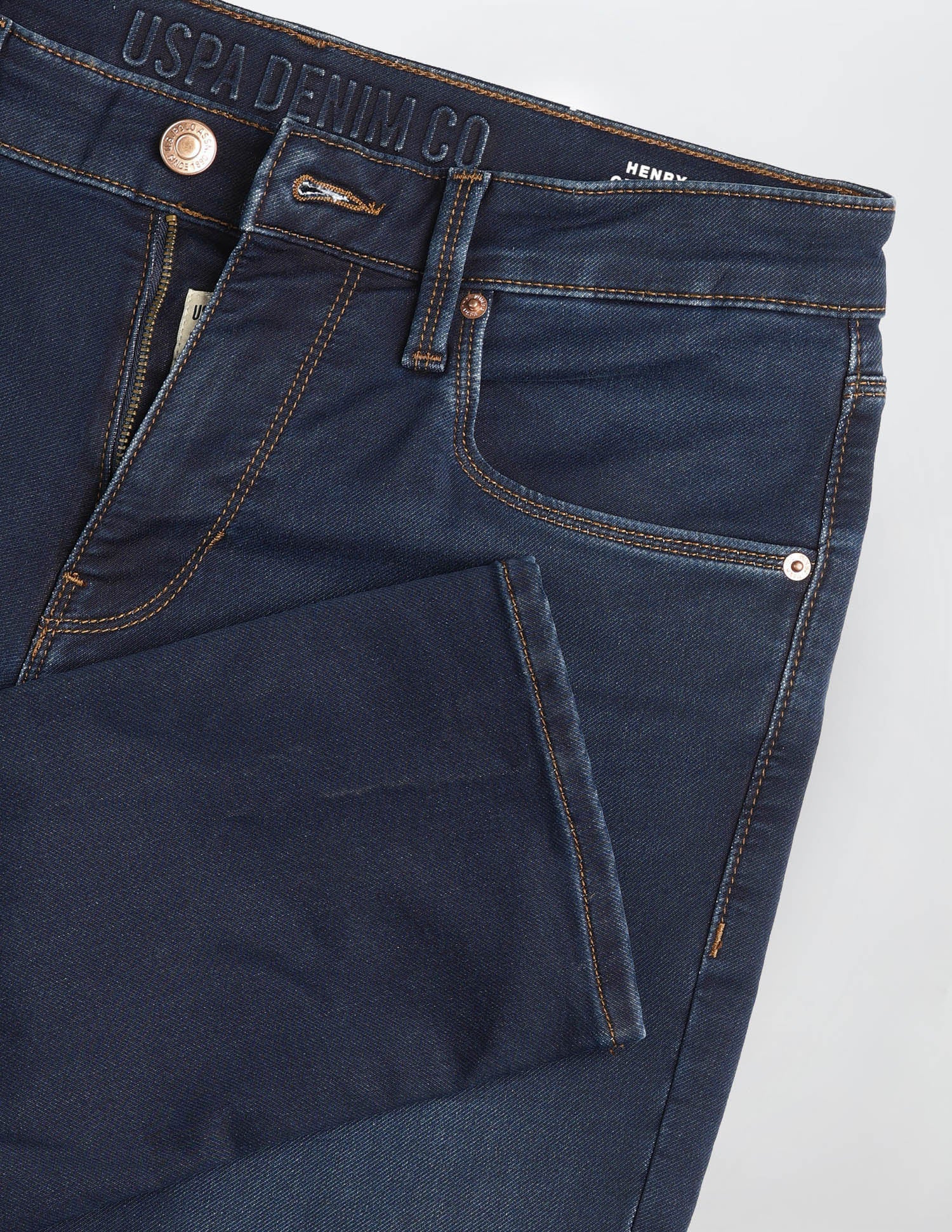 Henry Tapered Fit Blue Jeans Dark Blue - U.S. Polo Assn. India | Large