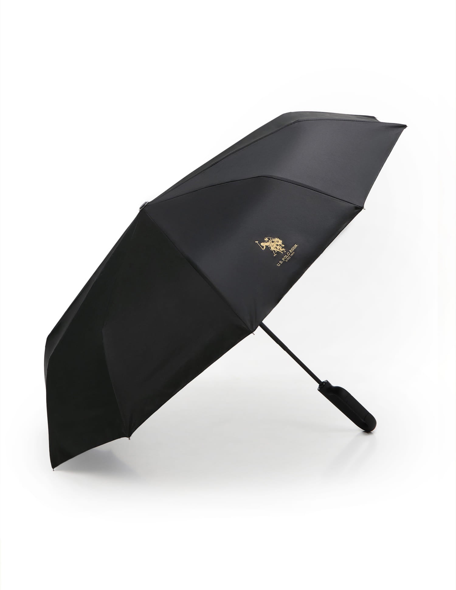 Logo Print Durable Umbrella Black - U.S. Polo Assn. India | Large