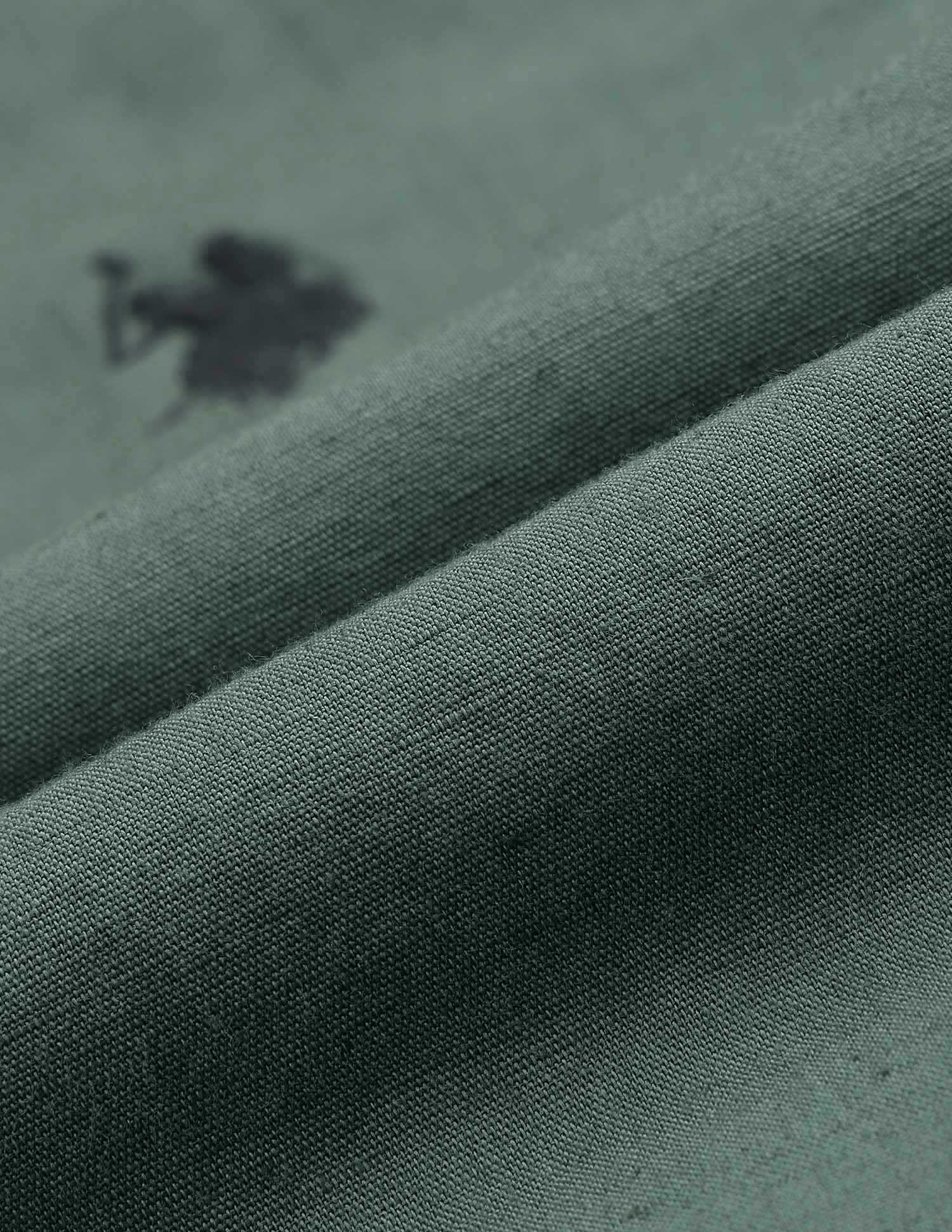 Solid Regular Fit Shirt Green - U.S. POLO ASSN. | Large