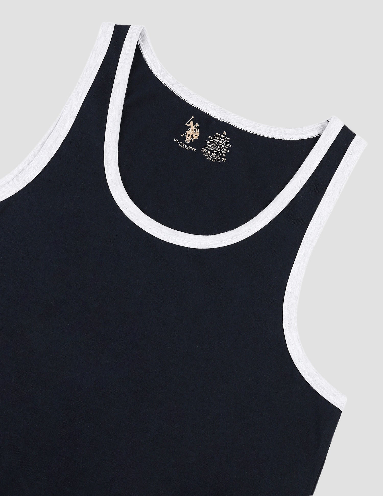 Contrast Binding Cotton OEV01 Vest - Pack Of 1 Navy - U.S. POLO ASSN. | Large