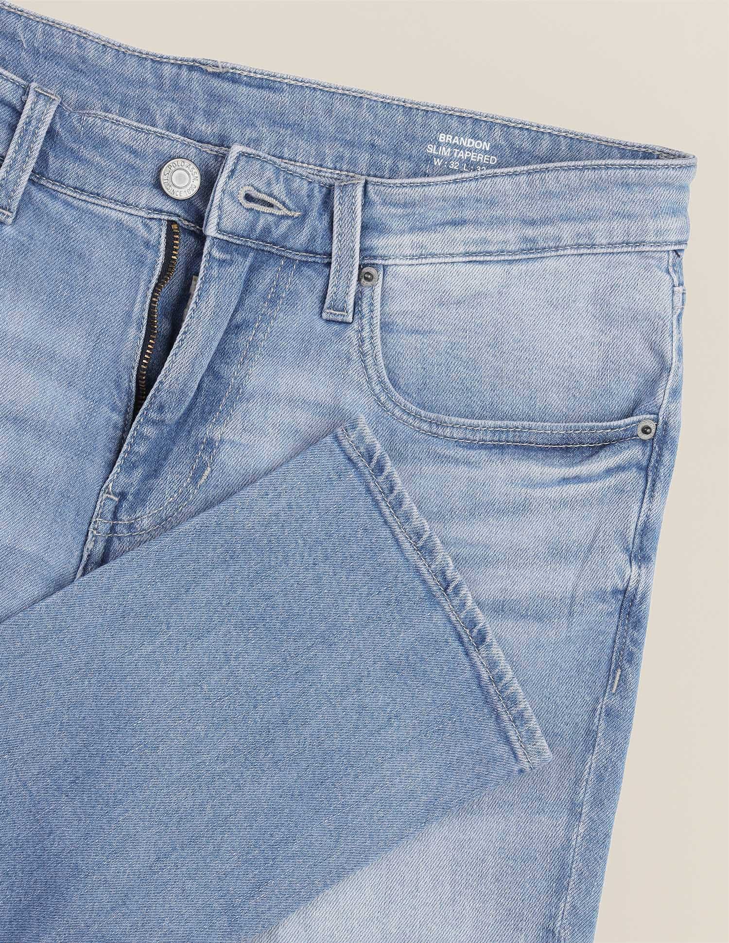 Brandon Slim-Tapered Fit Blue Jeans Blue - U.S. Polo Assn. India | Large