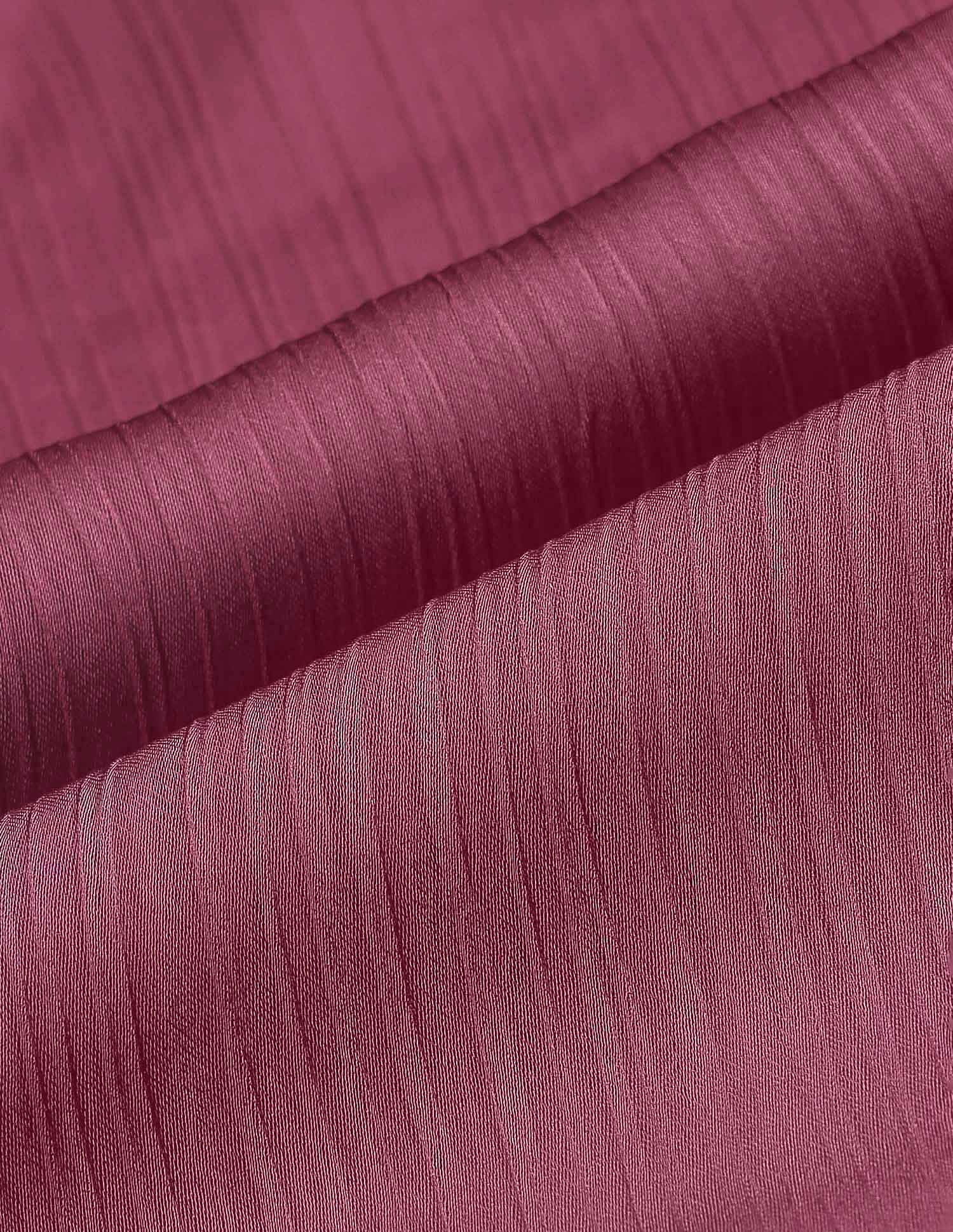 Crinkled Satin Top Wine - U.S. POLO ASSN. | Large