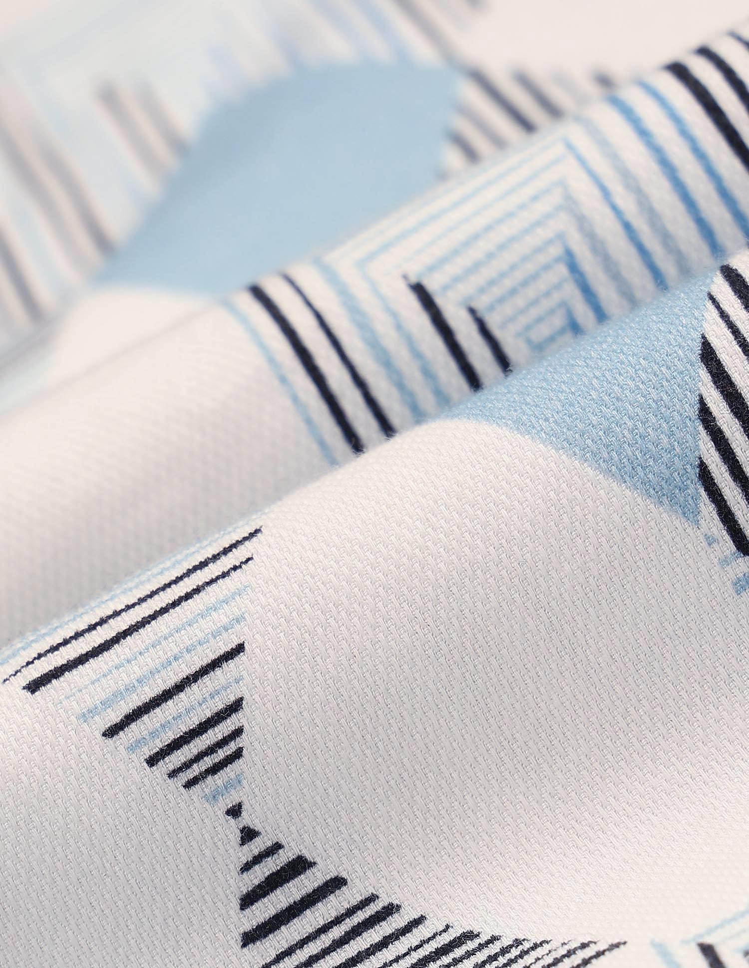 Boys All Over Printed Dobby Shirt White - U.S. POLO ASSN. | Large