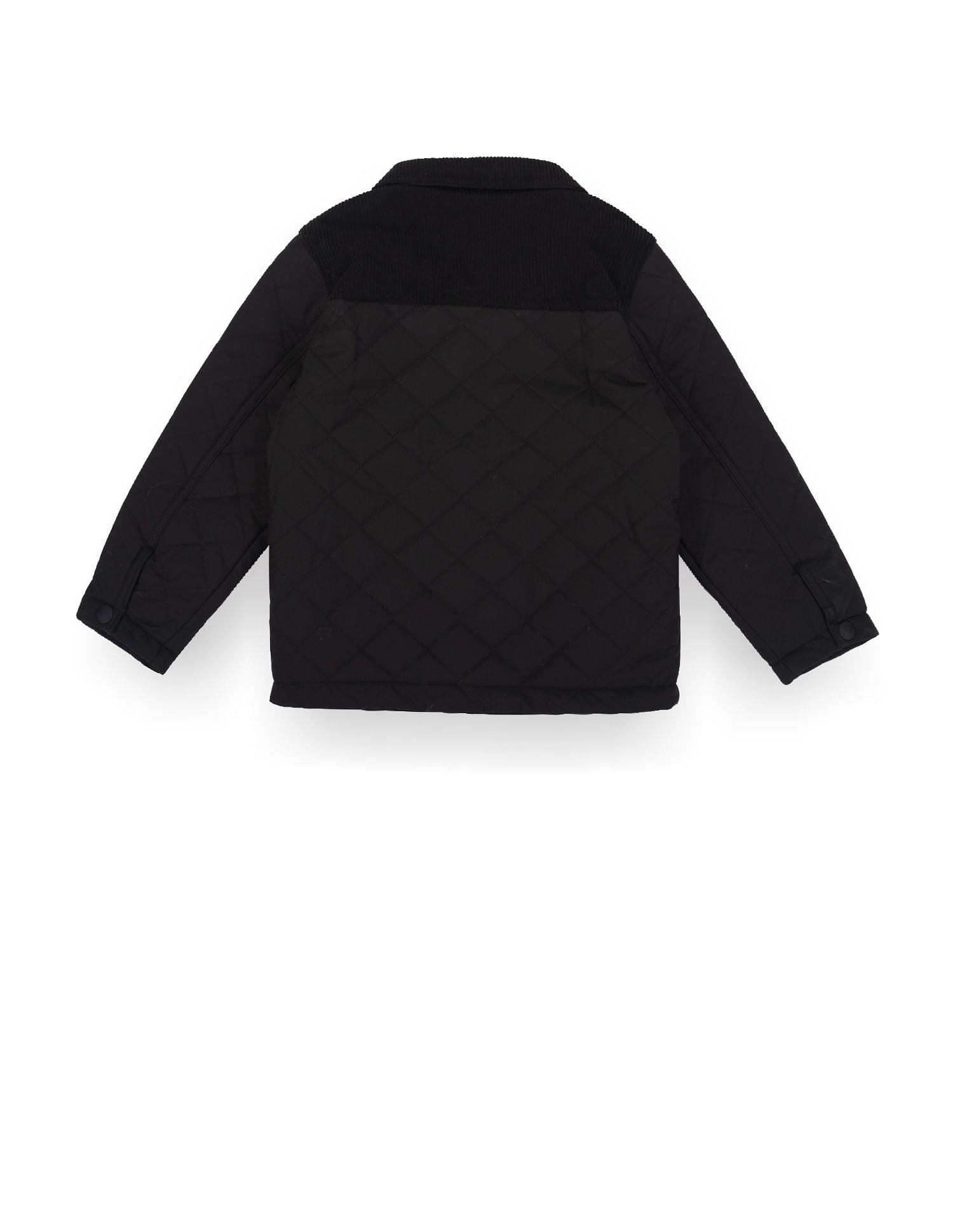 Boys Check Quilted Jacket Black - U.S. POLO ASSN. | Large