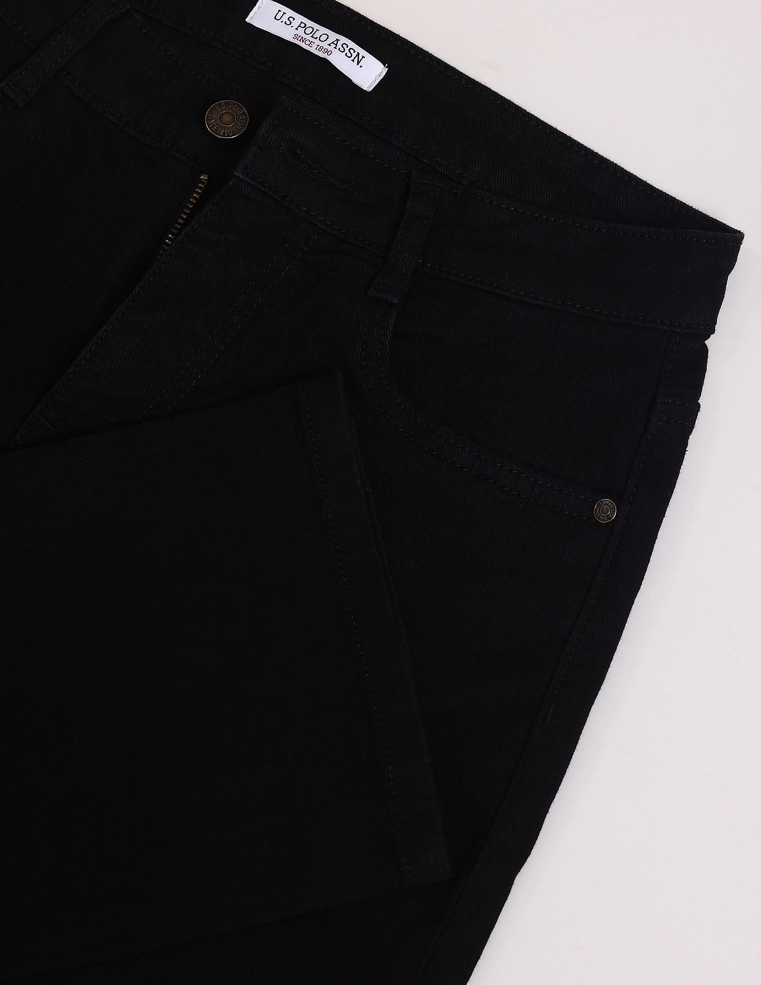 Twill Weave Straight Fit Jeans Black - U.S. POLO ASSN. | Large