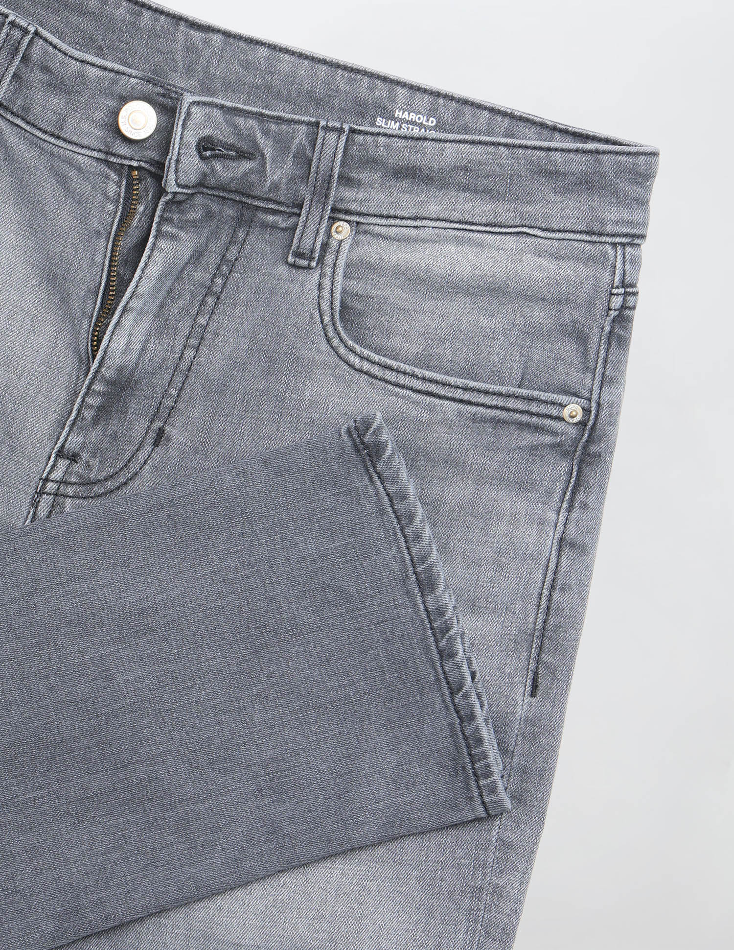 Harold Slim Straight Fit Grey Jeans Washed Grey - U.S. Polo Assn. India | Large