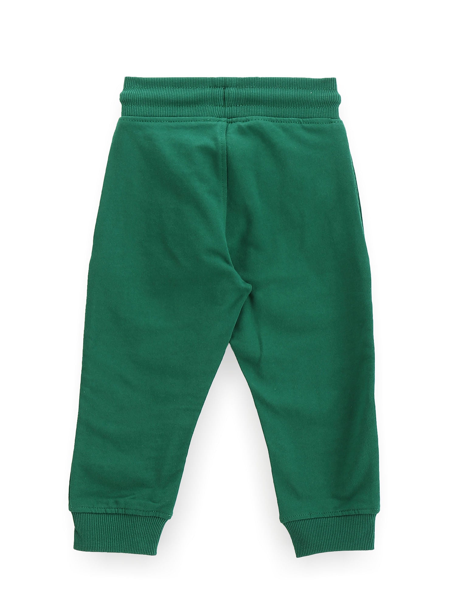 Boys Brand Print Cotton Joggers Green - U.S. Polo Assn. India | Large