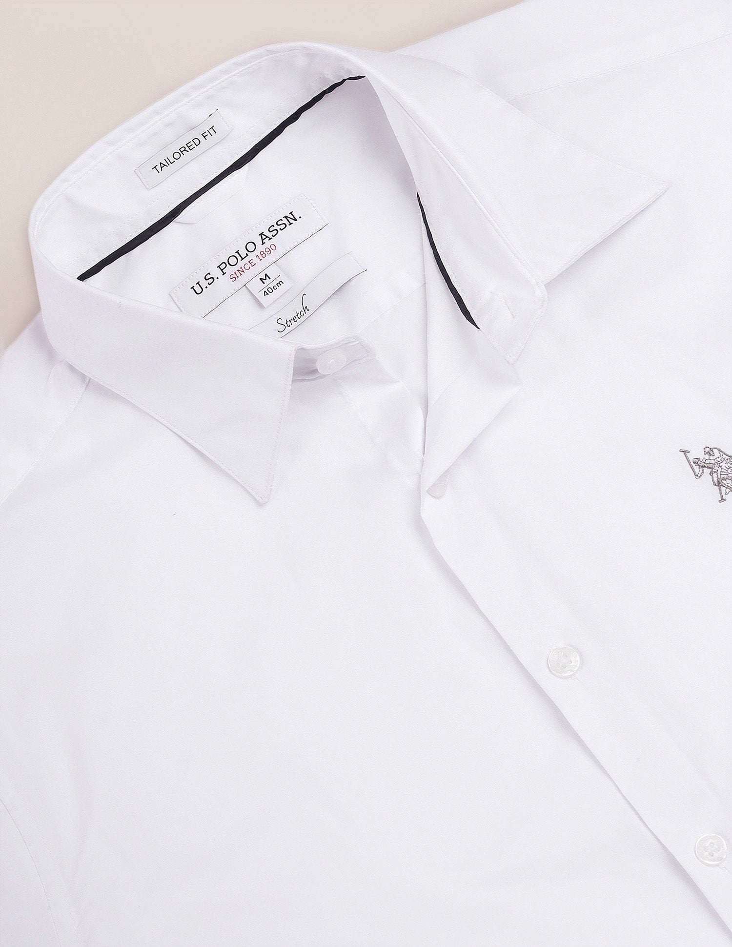 Short Sleeve Solid Shirt White - U.S. Polo Assn. India | Large