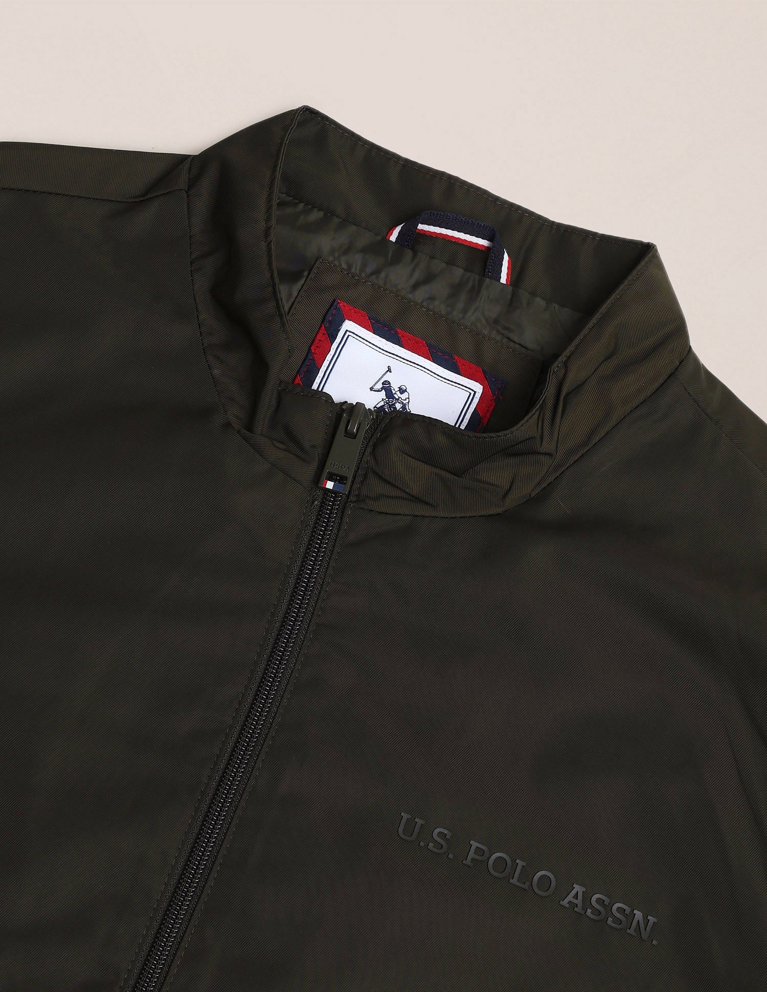 Solid Casual Jacket Olive - U.S. POLO ASSN. | Large