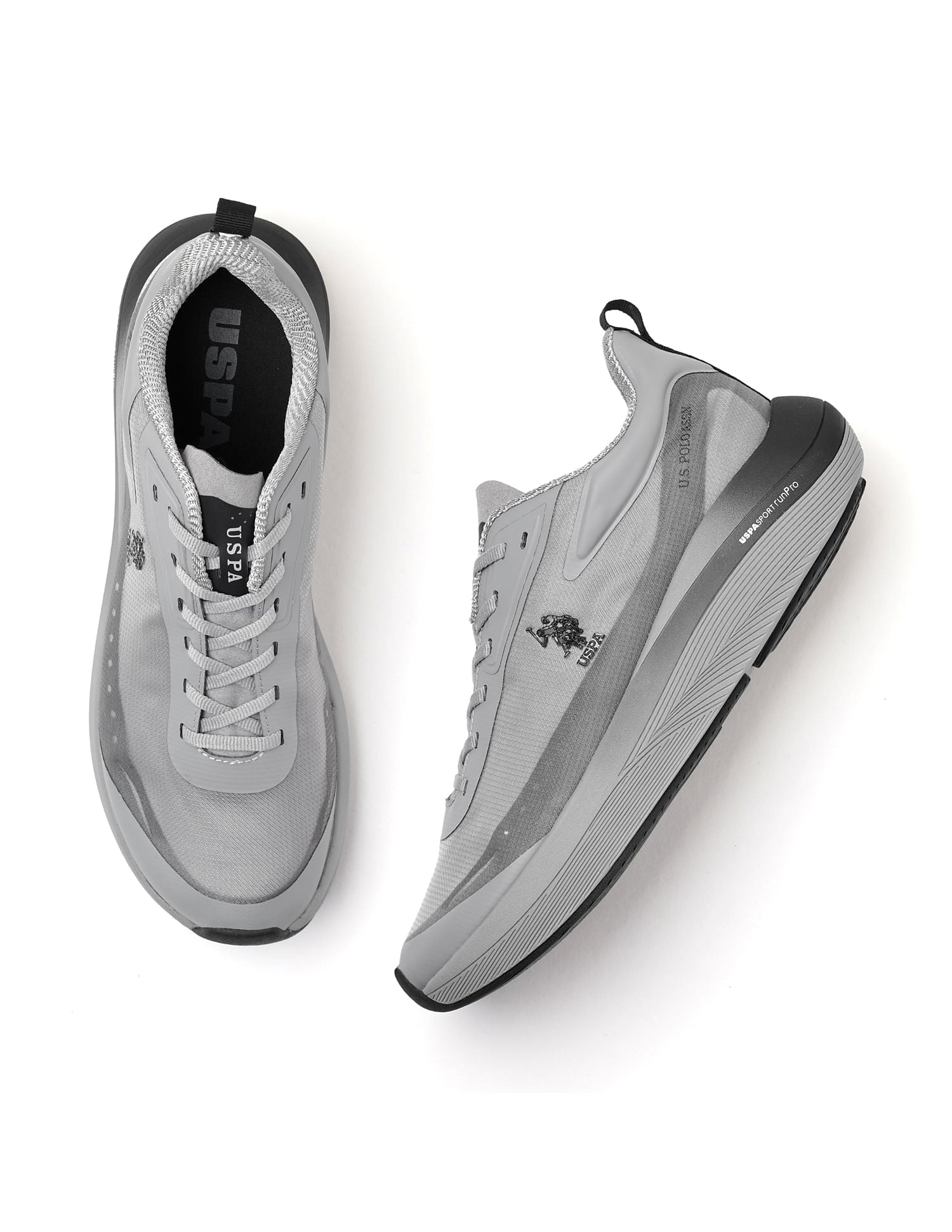 Men Frank Grey Uspa Sport  Runpro Running Shoes Grey - U.S. Polo Assn. India | Large