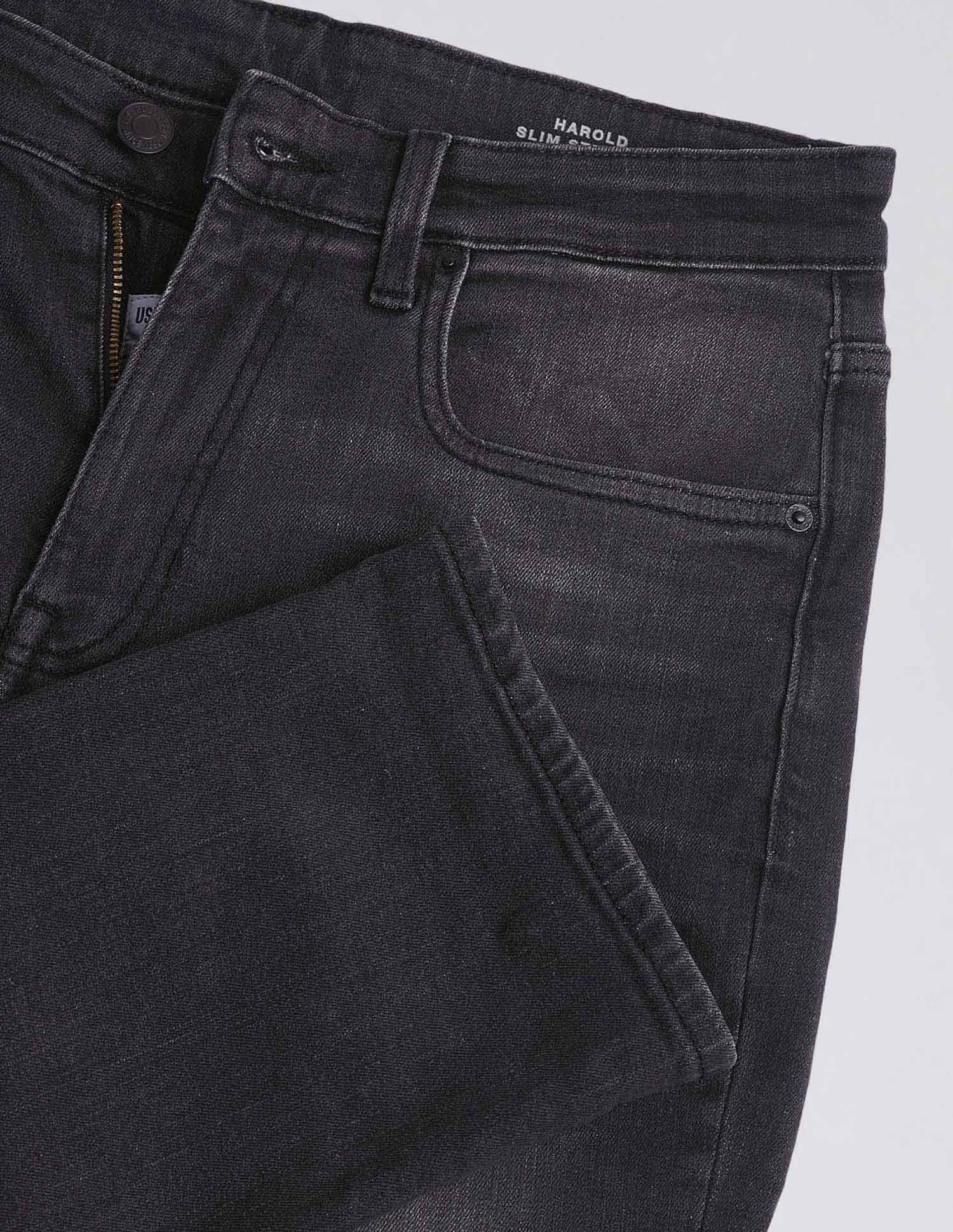 Harold Slim Straight Fit Black Jeans Black - U.S. Polo Assn. India | Large