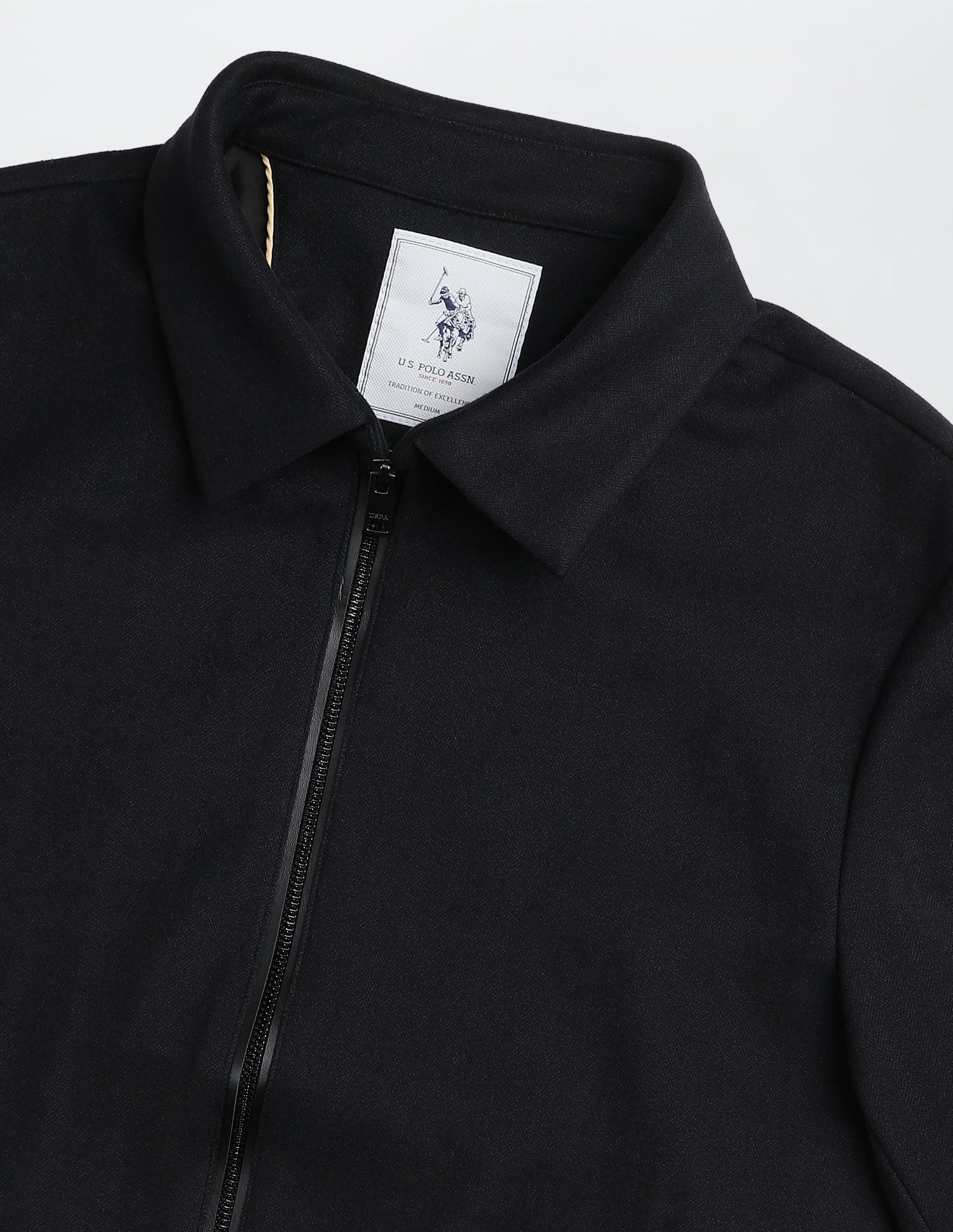 Solid Regular Fit Jacket Blue - U.S. POLO ASSN. | Large