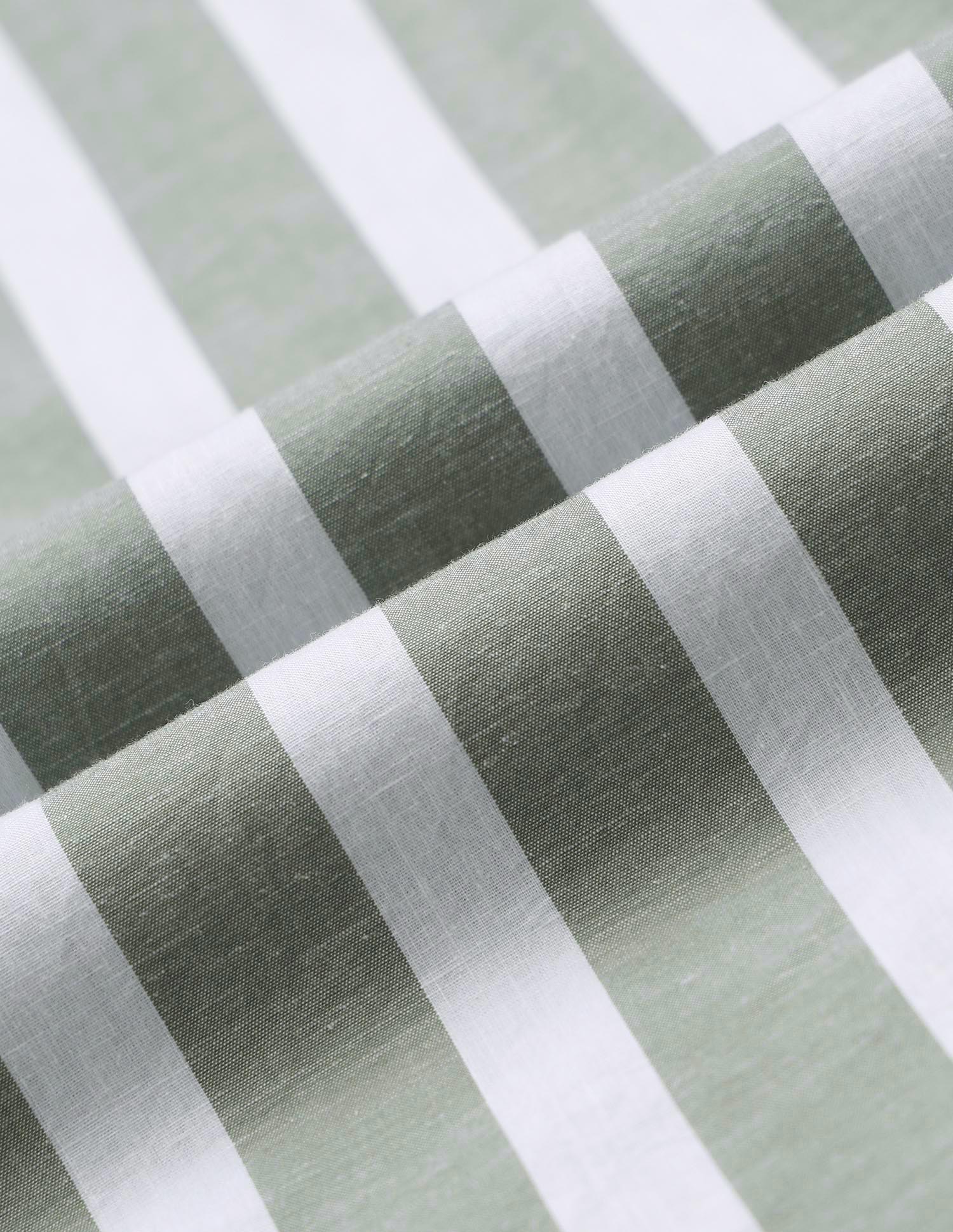 Vertical Striped Pure Cotton Shirt Green - U.S. Polo Assn. India | Large