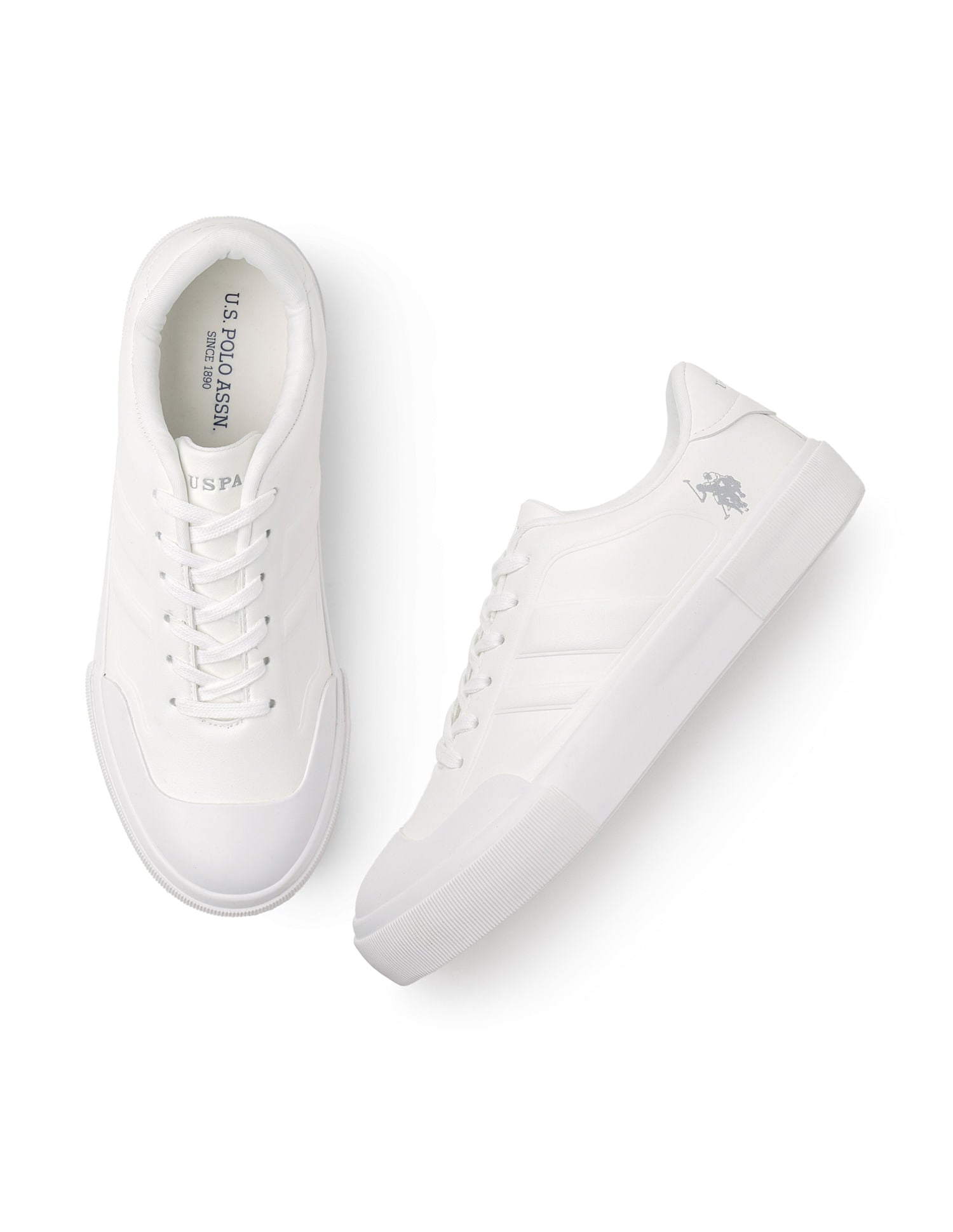 Men Solid Levi Sneakers White - U.S. Polo Assn. India | Large