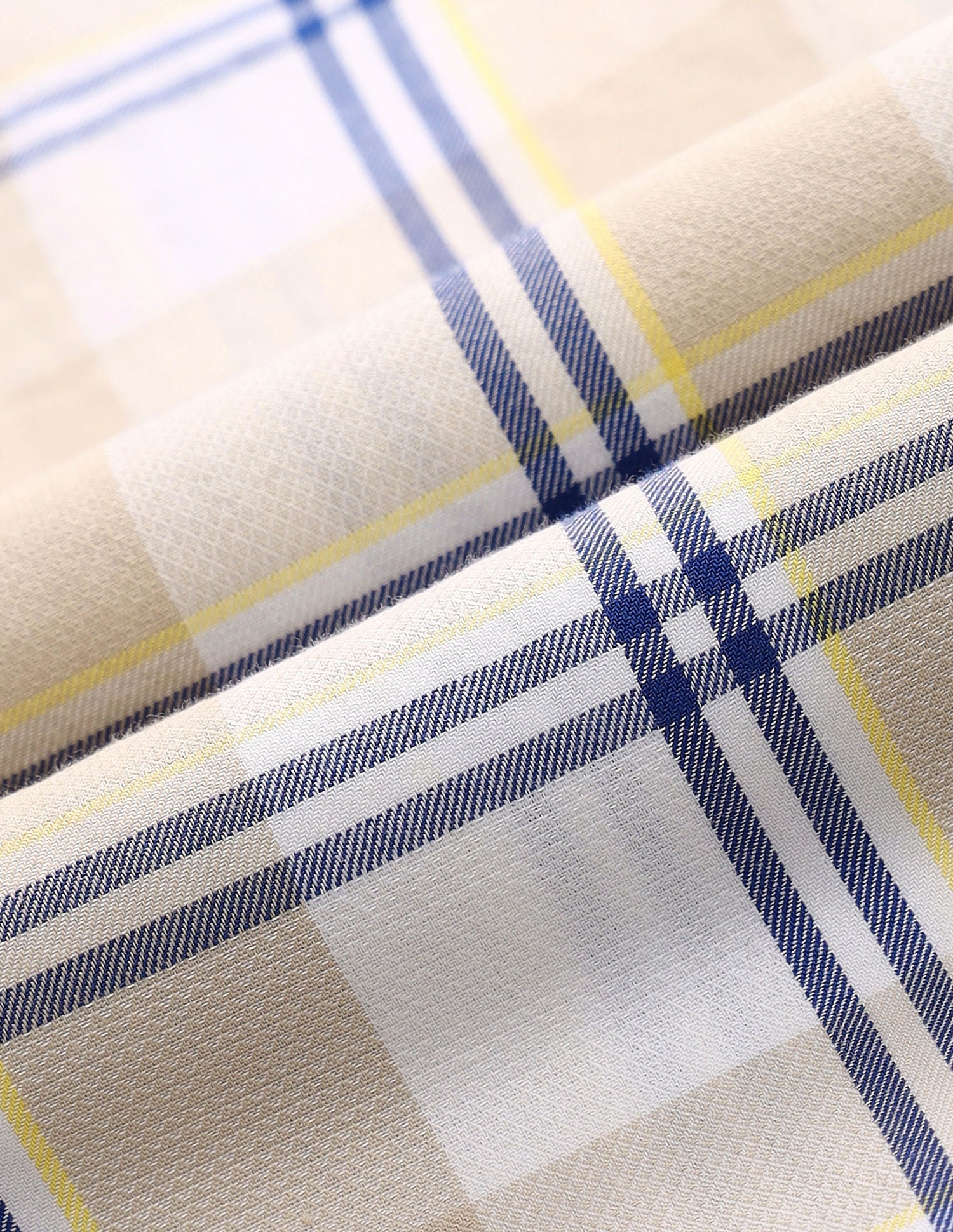Tartan Check Dobby Cotton Shirt Beige - U.S. Polo Assn. India | Large