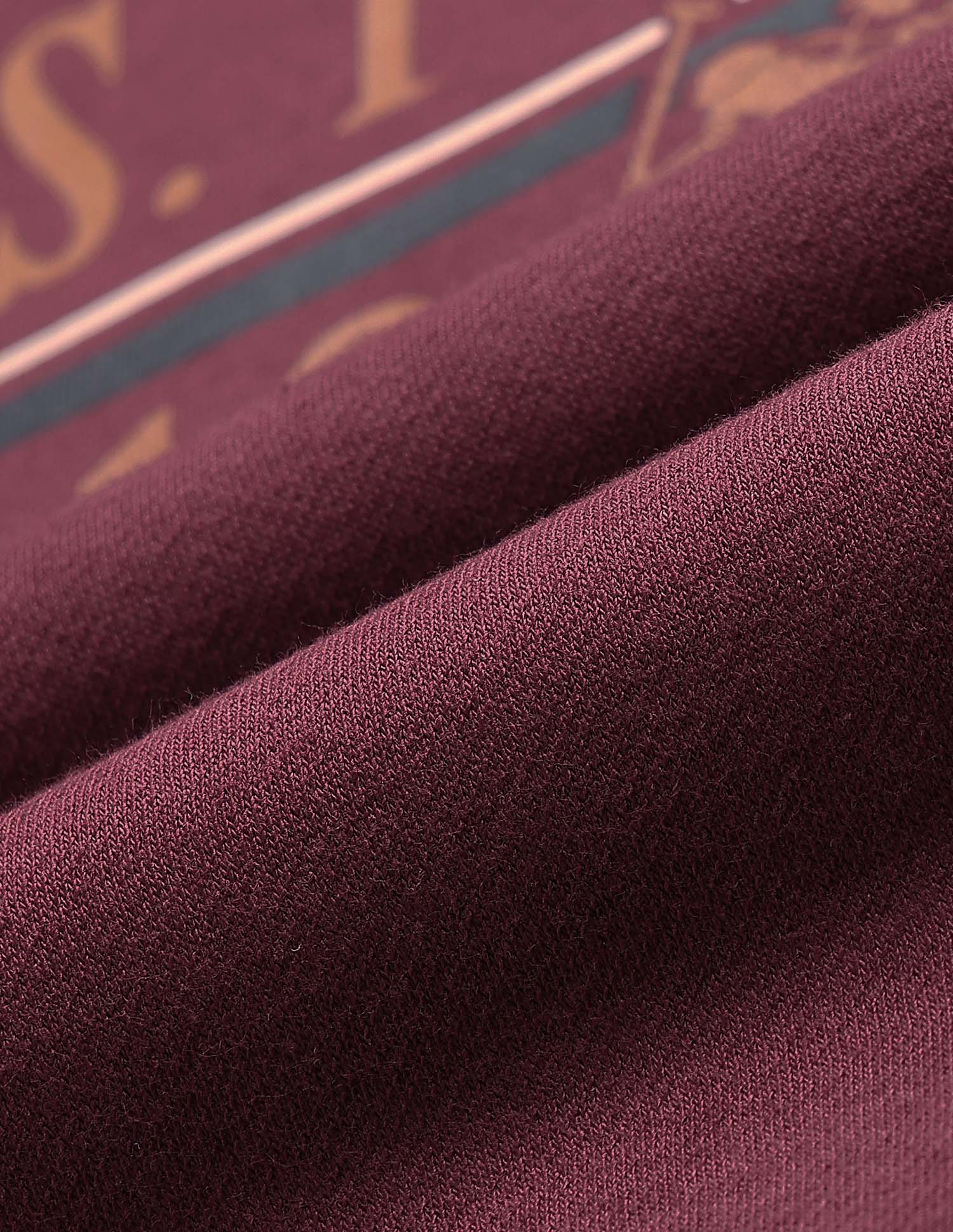 Brand Printed Regular Fit Sweatshirt Maroon - U.S. POLO ASSN. | Large