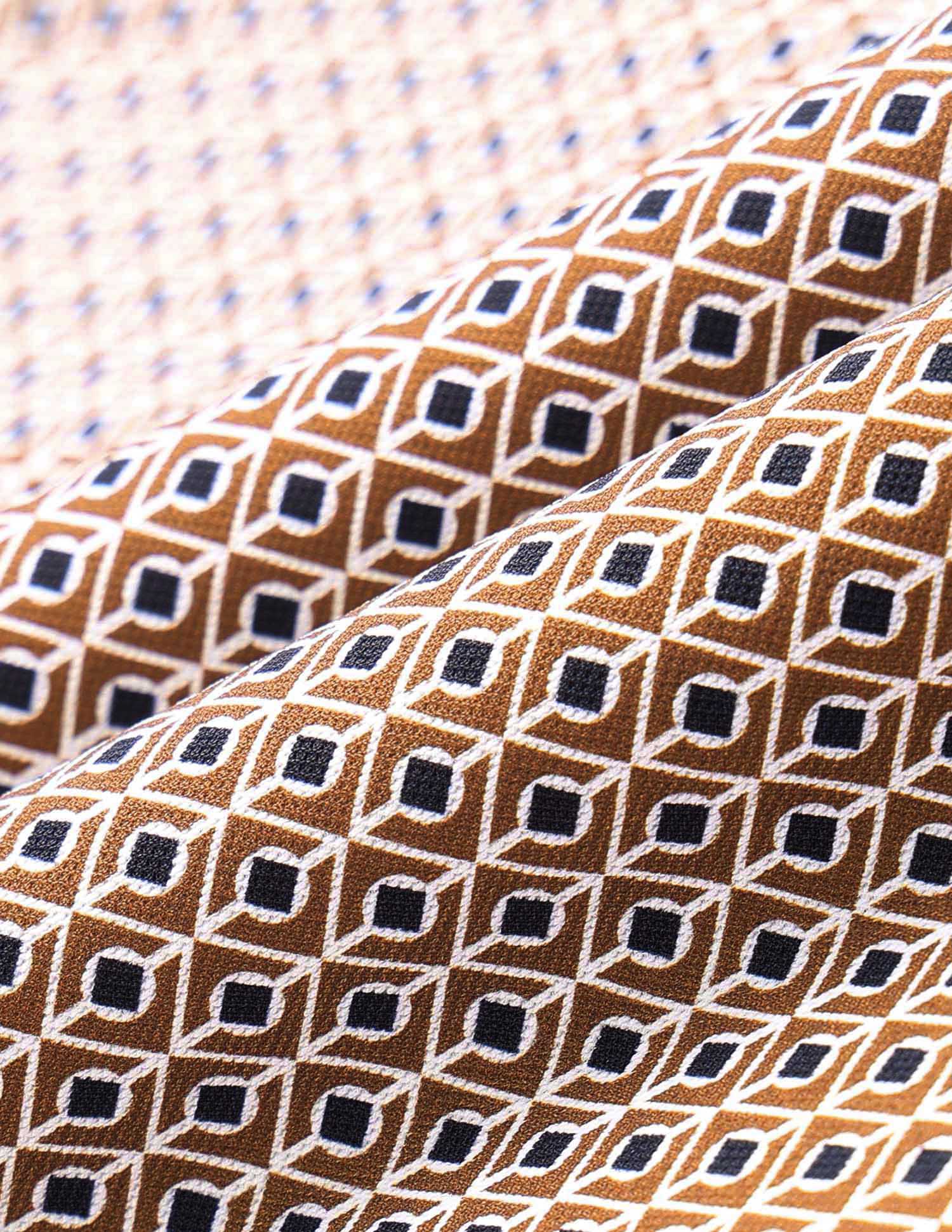 Geometric Printed Classic Polo Shirt Brown - U.S. Polo Assn. India | Large