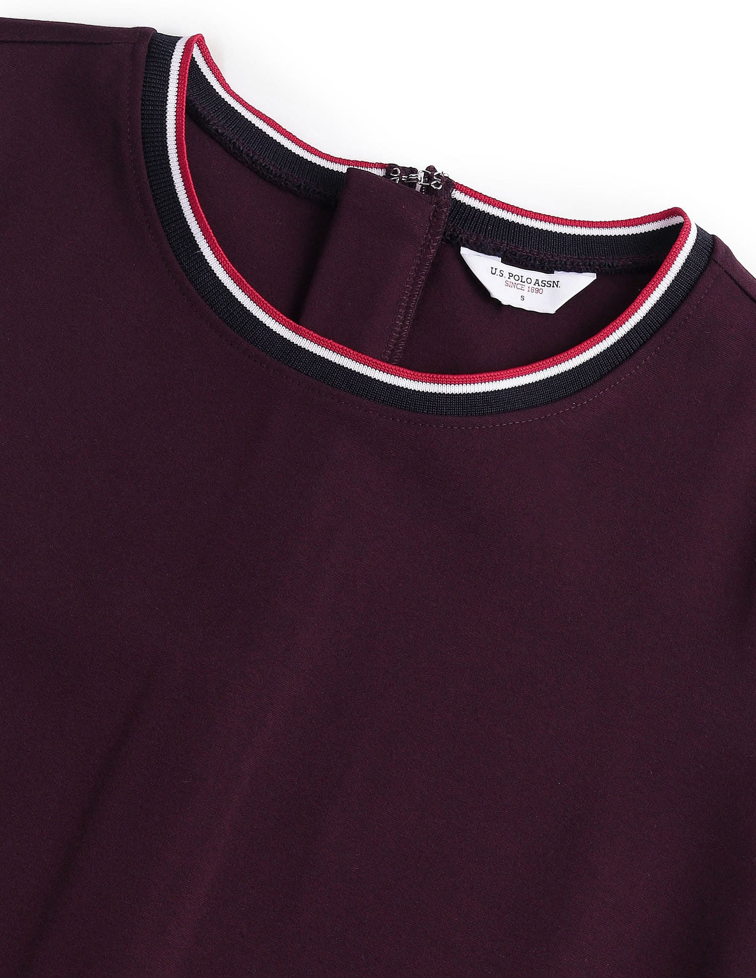 Ponte Roma Knit Sheath Dress Wine - U.S. POLO ASSN. | Large