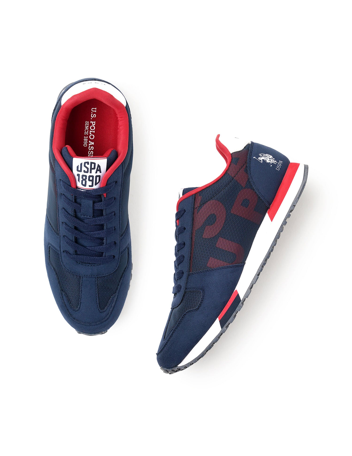 Men Bart Navy Retro Sneakers Navy - U.S. Polo Assn. India | Large