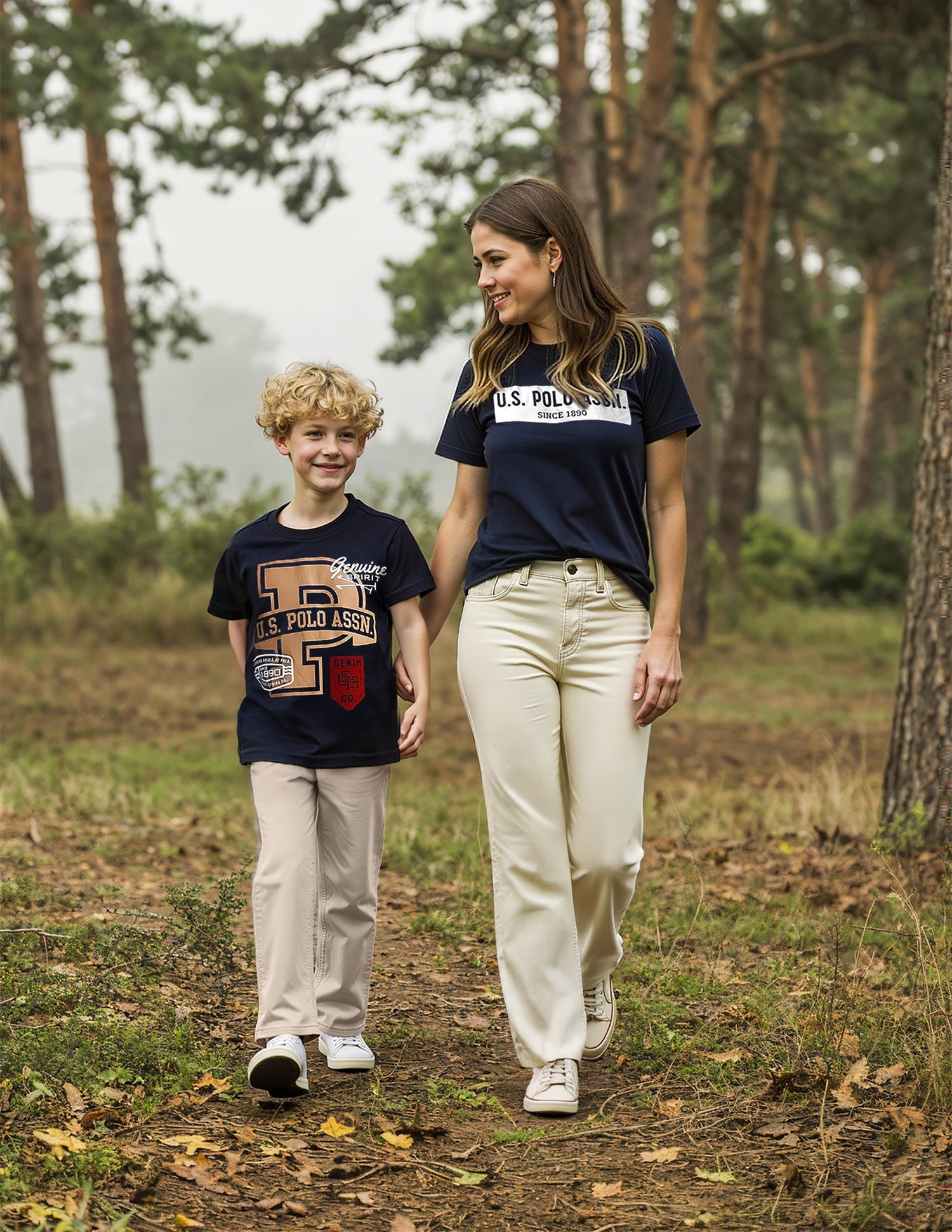 Boys Brand Print Regular Fit T-shirt Navy - U.S. POLO ASSN. | Large