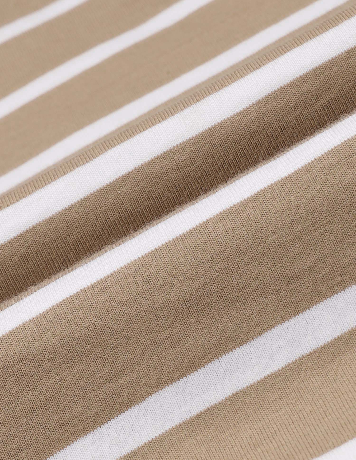 Horizontal Striped Pure Cotton I689 Lounge T-Shirt - Pack Of 1 Corn Stalk / White - U.S. POLO ASSN. | Large