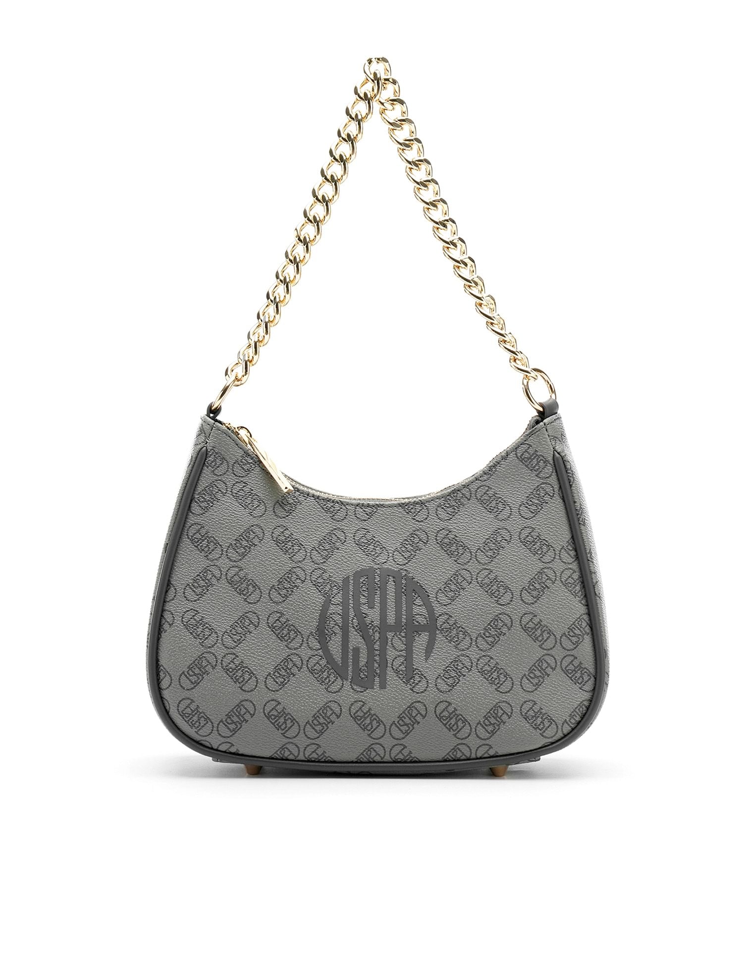Cathay Monogram Shoulder Bag Grey - U.S. POLO ASSN. | Large