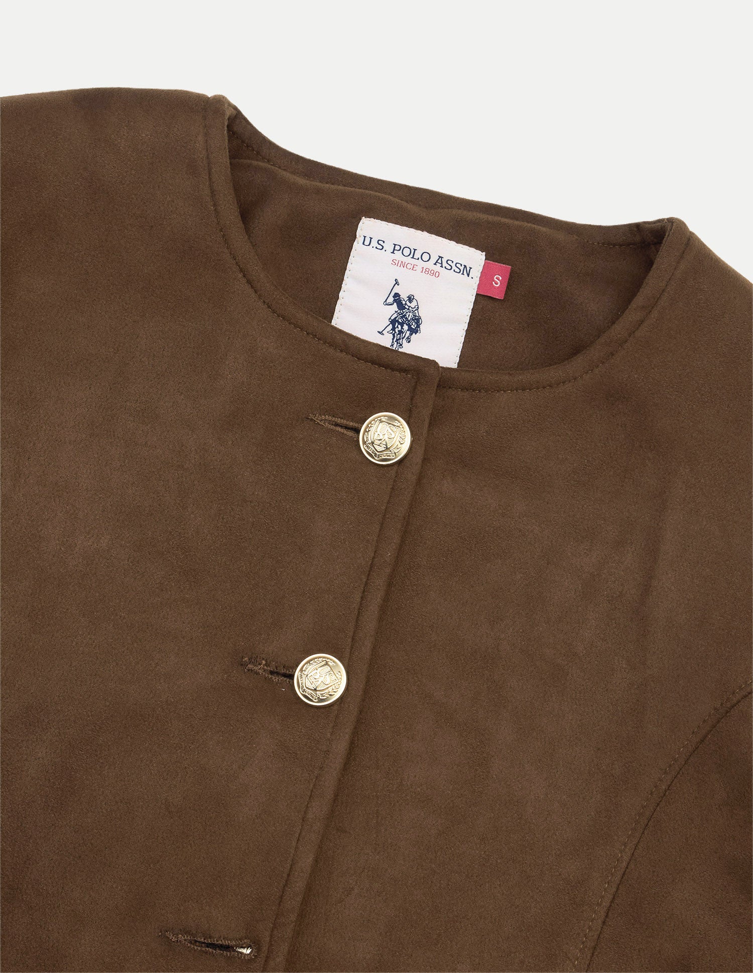 Solid Princess Detail Jacket Brown - U.S. Polo Assn. India | Large