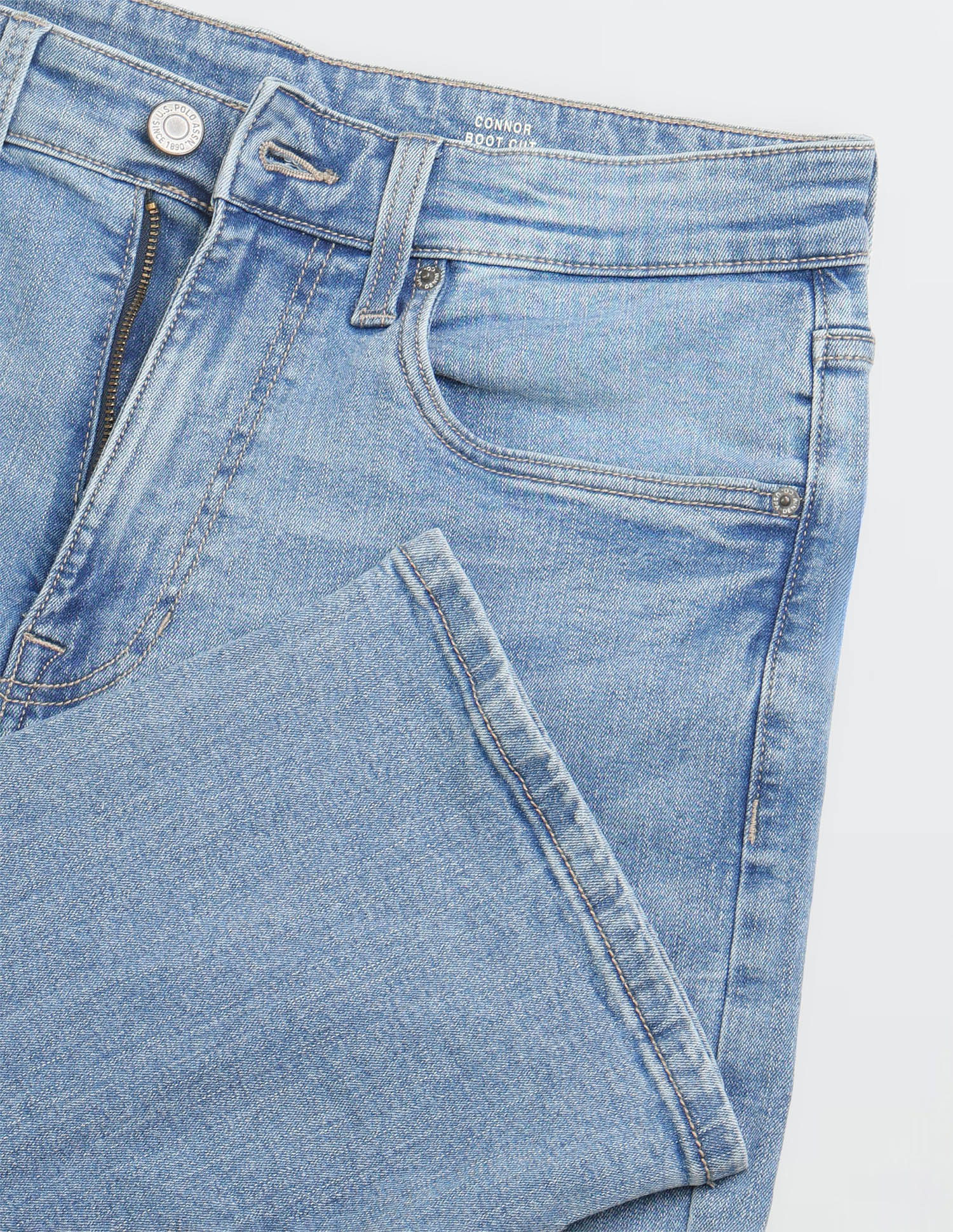 Connor Bootcut Fit Blue Jeans Light Indigo - U.S. Polo Assn. India | Large