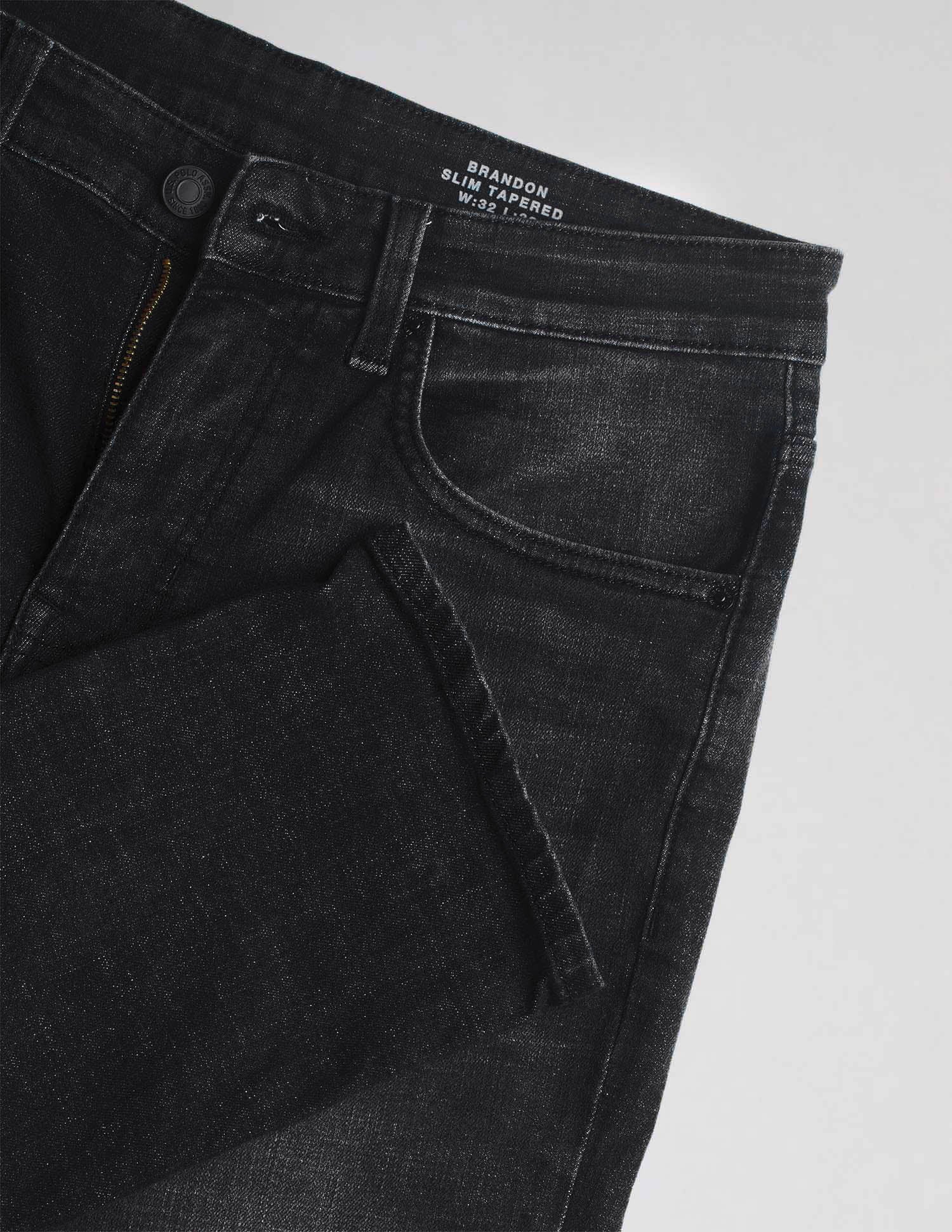 Brandon Slim Tapered Fit Black Jeans Black - U.S. POLO ASSN. | Large