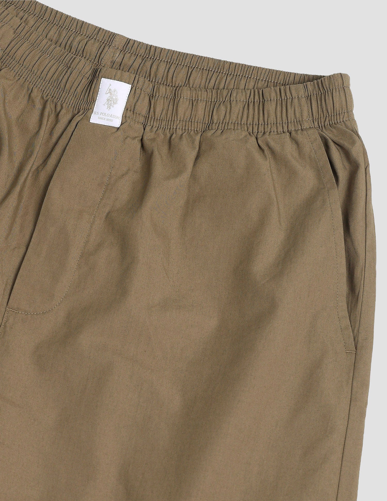 Mid Rise Solid OELP6 Lounge Track Pants - Pack Of 1 Khaki - U.S. POLO ASSN. | Large