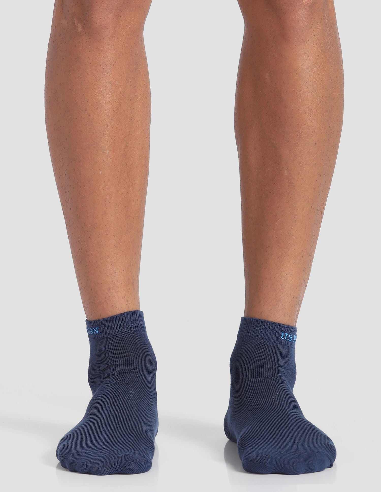 Ankle Length Stretch I646 Socks - Pack Of 3 Navy - U.S. POLO ASSN. | Large