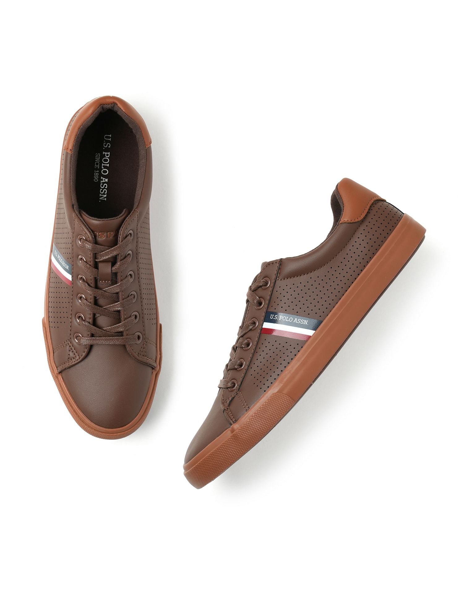Men Perforated Capron 2.0 Sneakers Tan - U.S. Polo Assn. India | Large